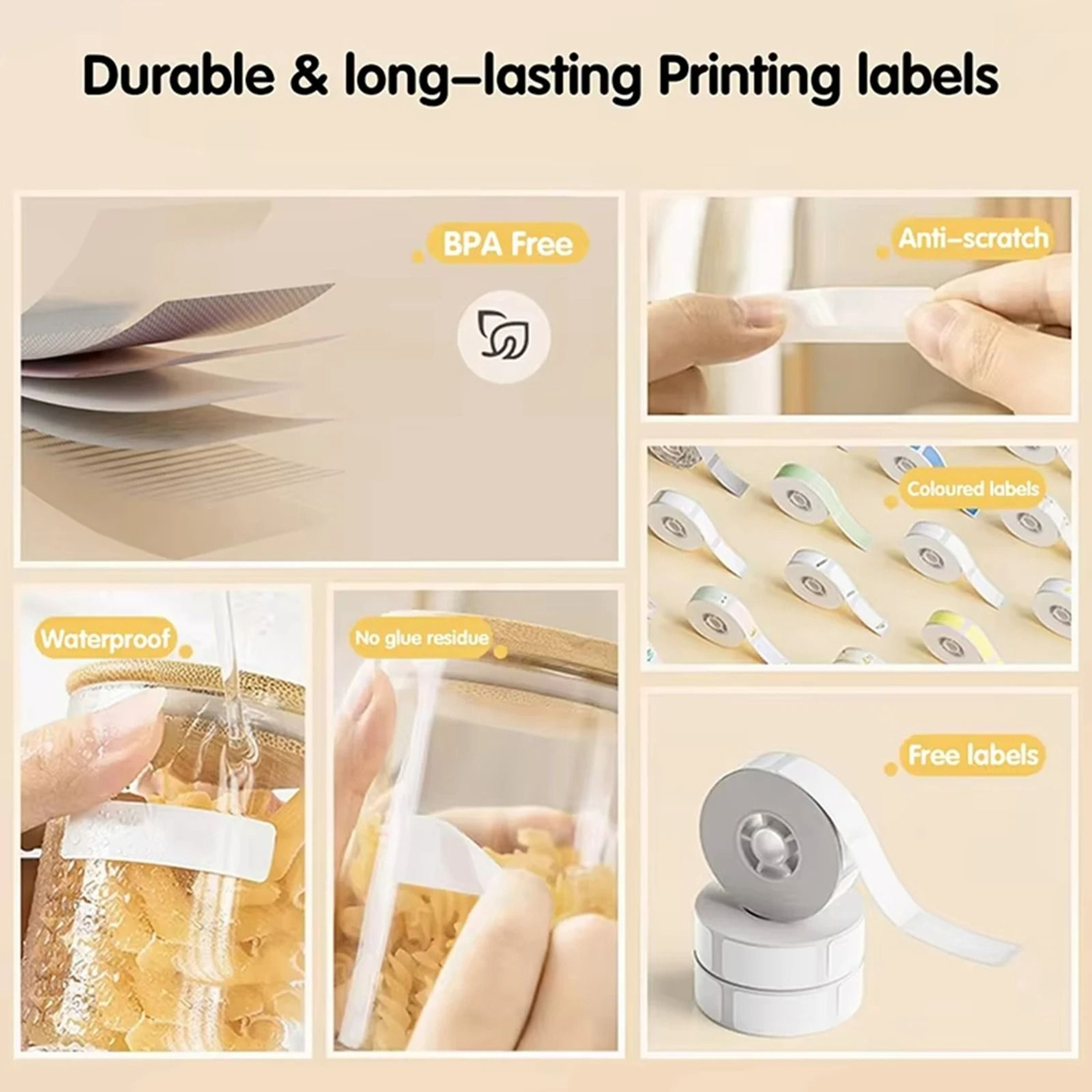 Waterproof Direct Thermal Label Tape Rolls 2