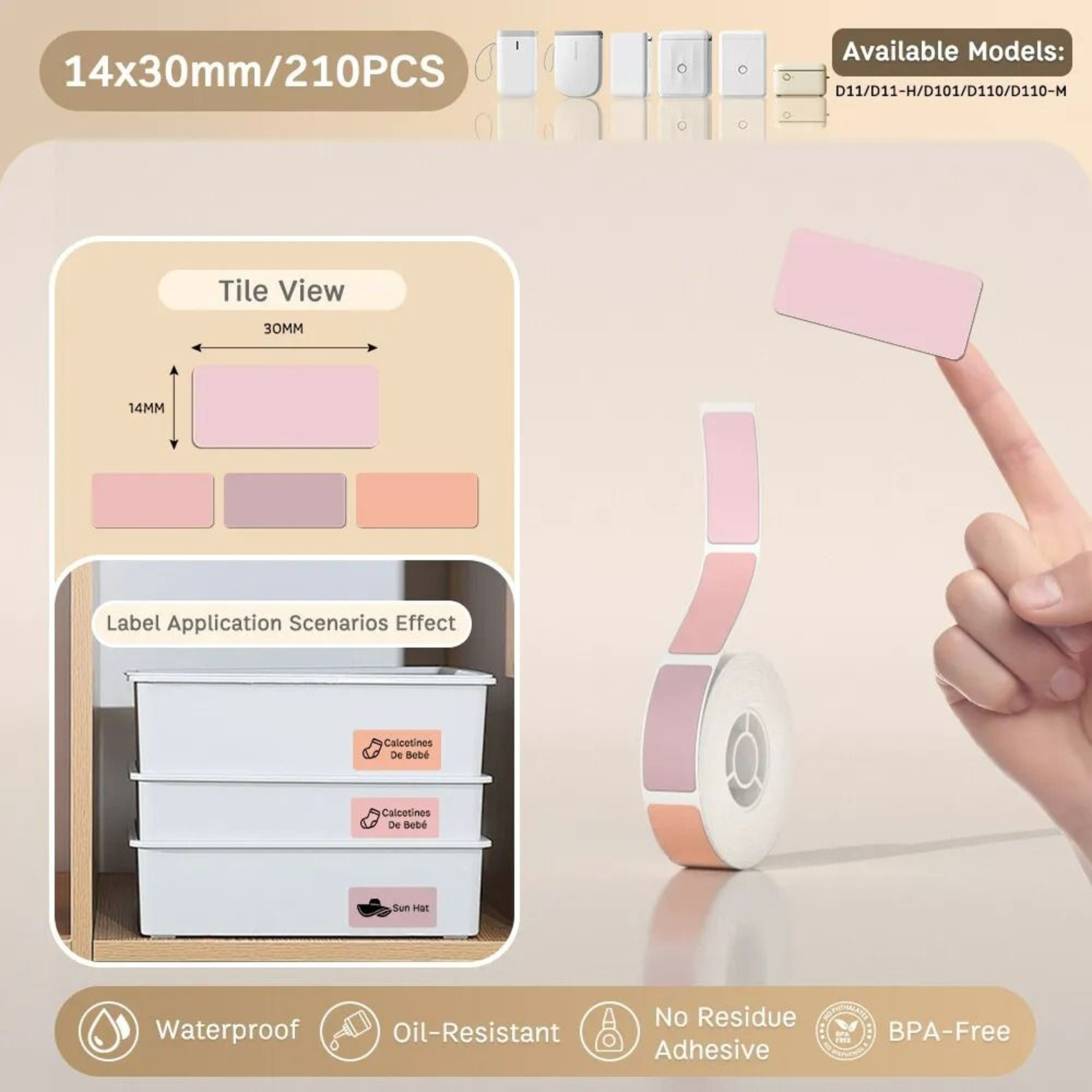 Waterproof Direct Thermal Label Tape Rolls 11