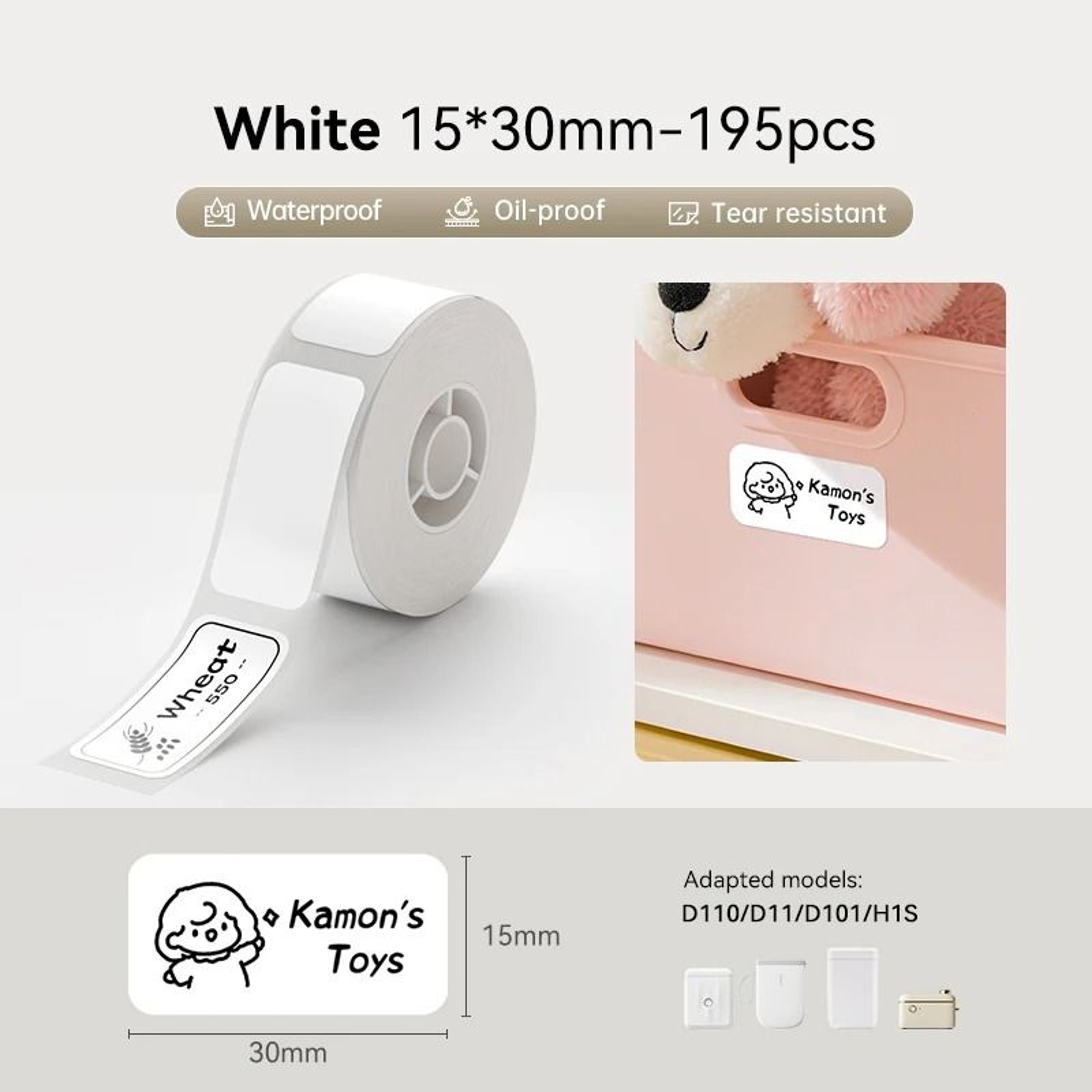 Waterproof Direct Thermal Label Tape Rolls 8