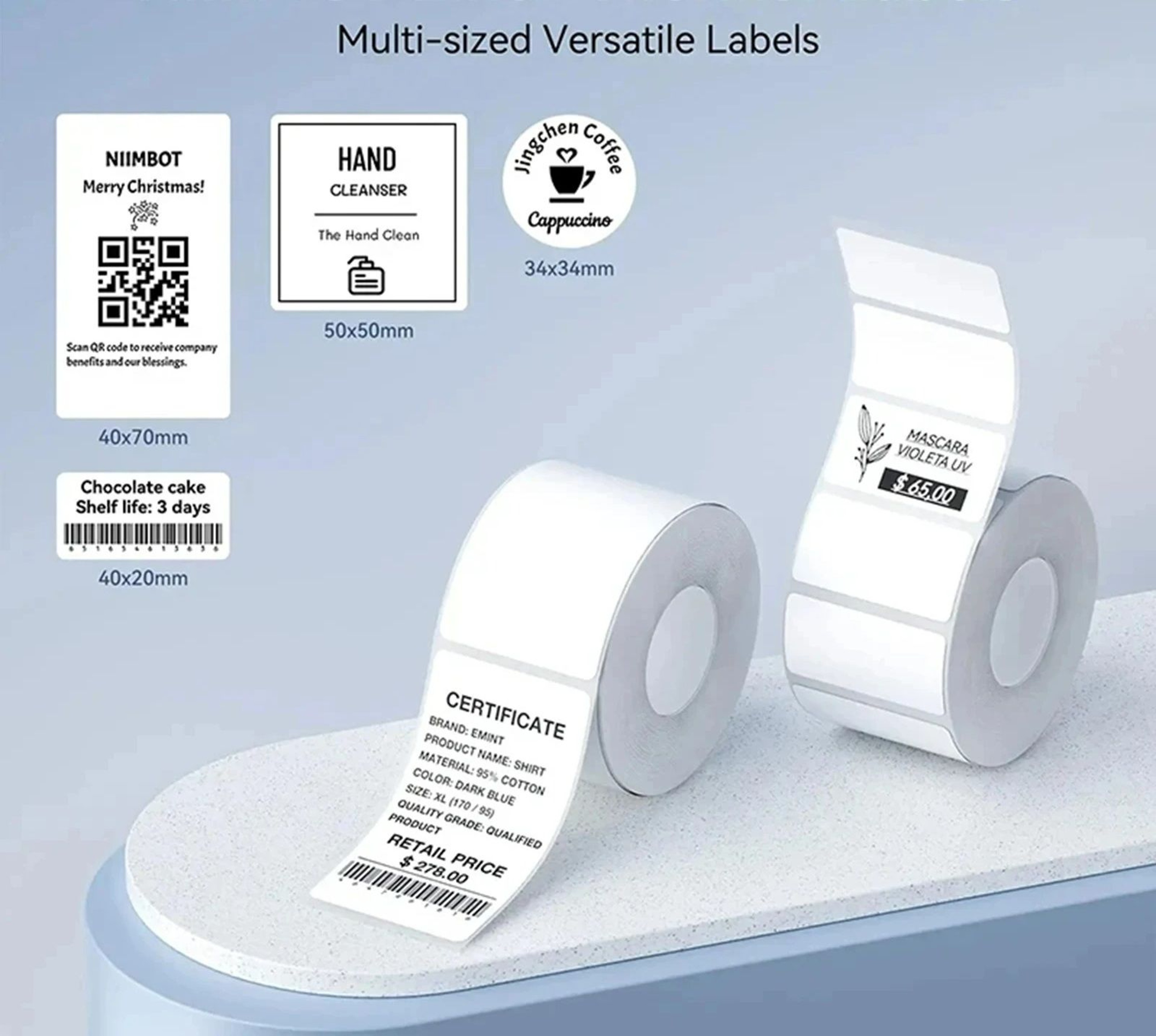 MediumFormat Waterproof Thermal Label Tape Rolls 0