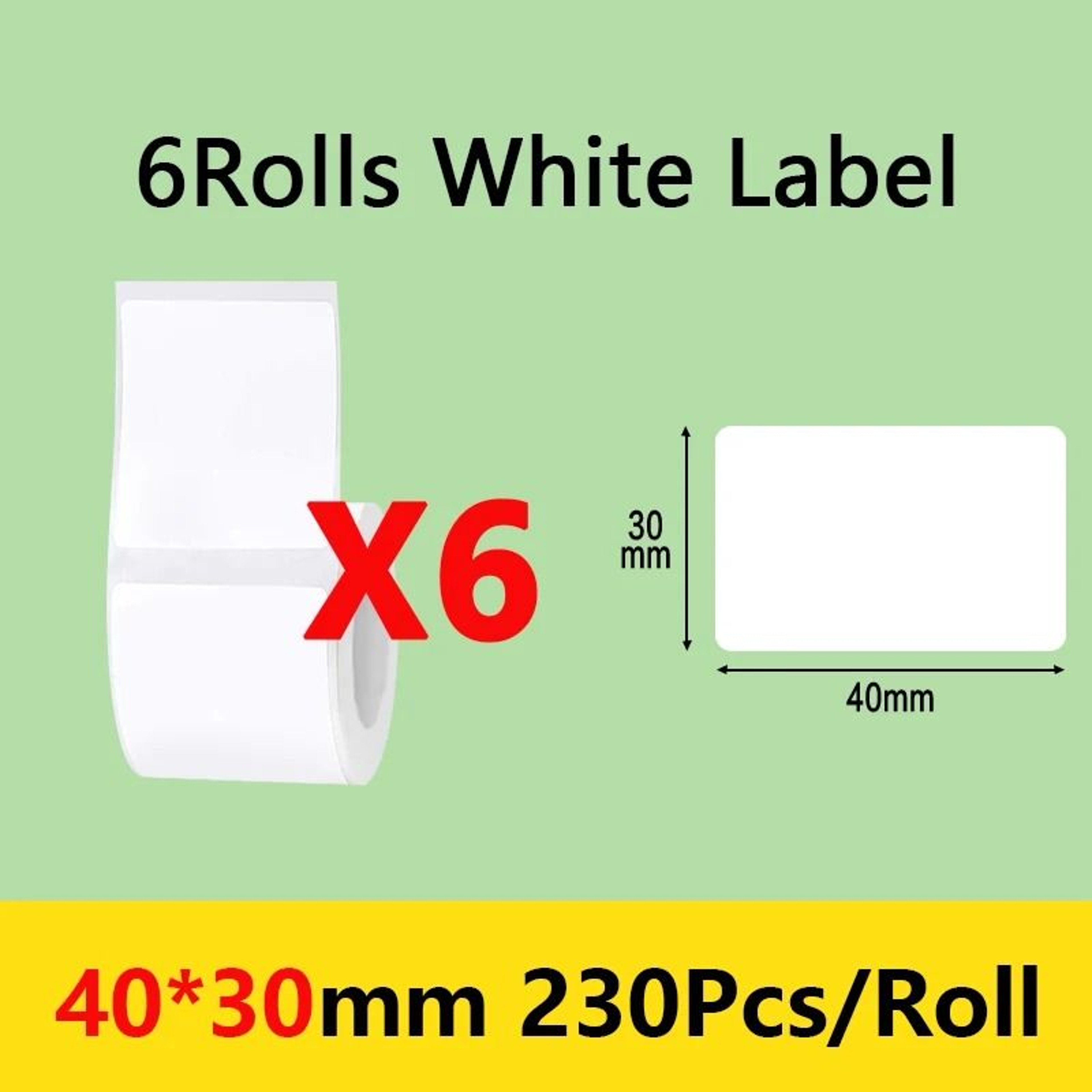 MediumFormat Waterproof Thermal Label Tape Rolls 11