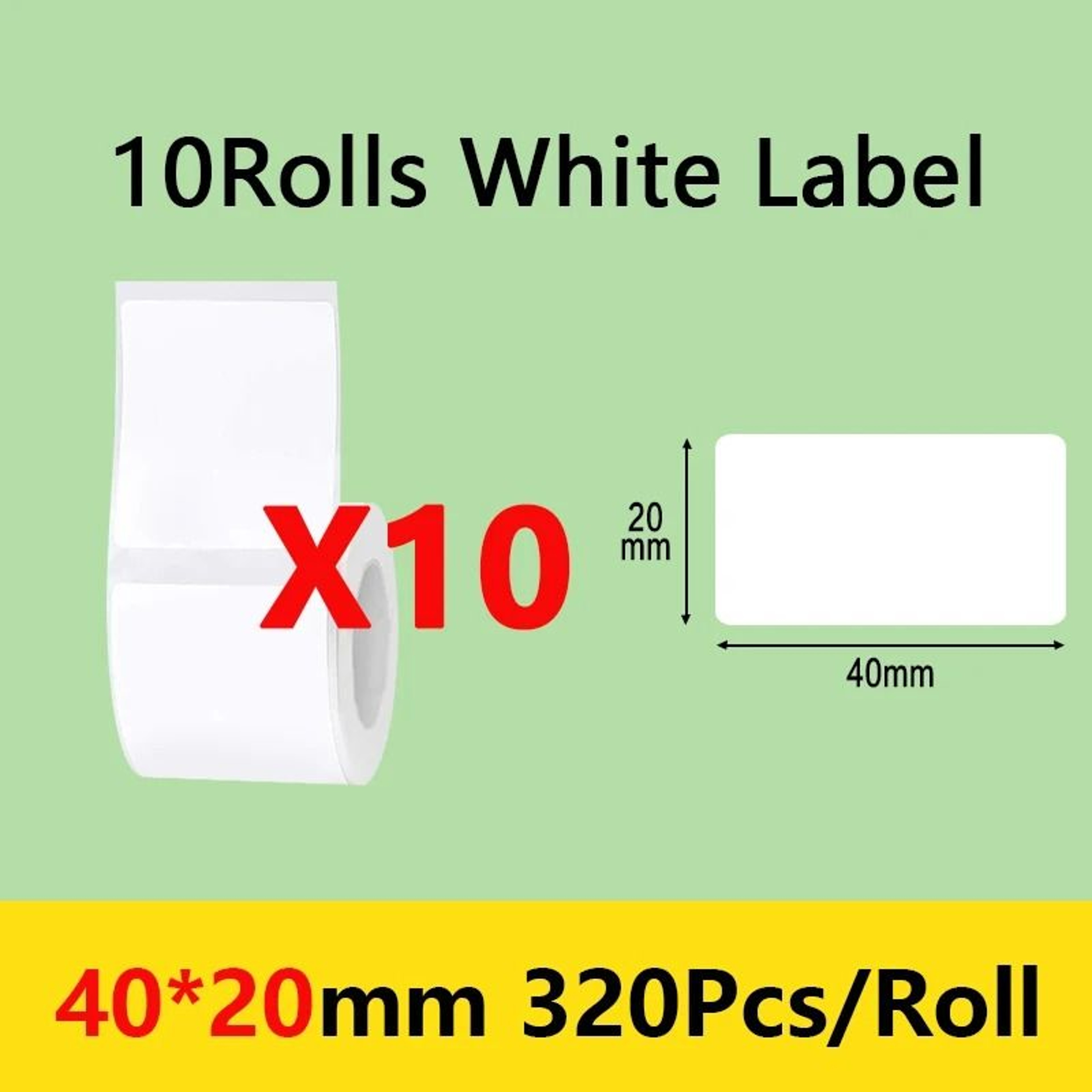 MediumFormat Waterproof Thermal Label Tape Rolls 10