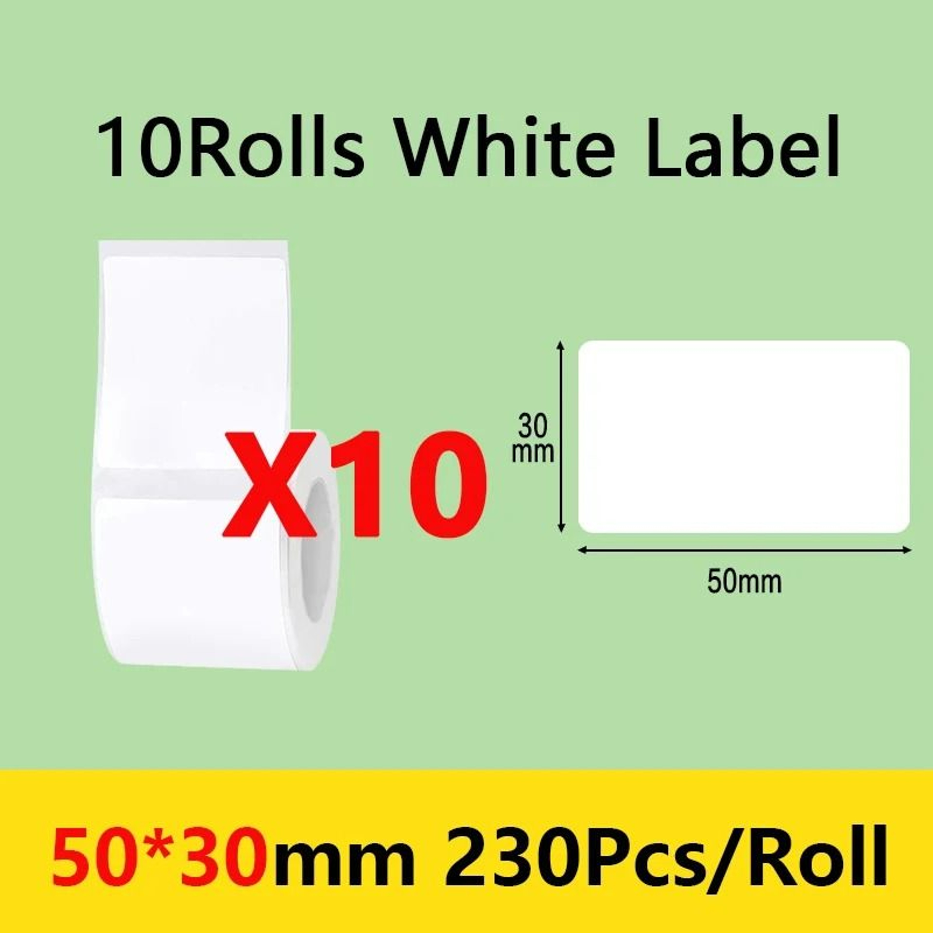 MediumFormat Waterproof Thermal Label Tape Rolls 5