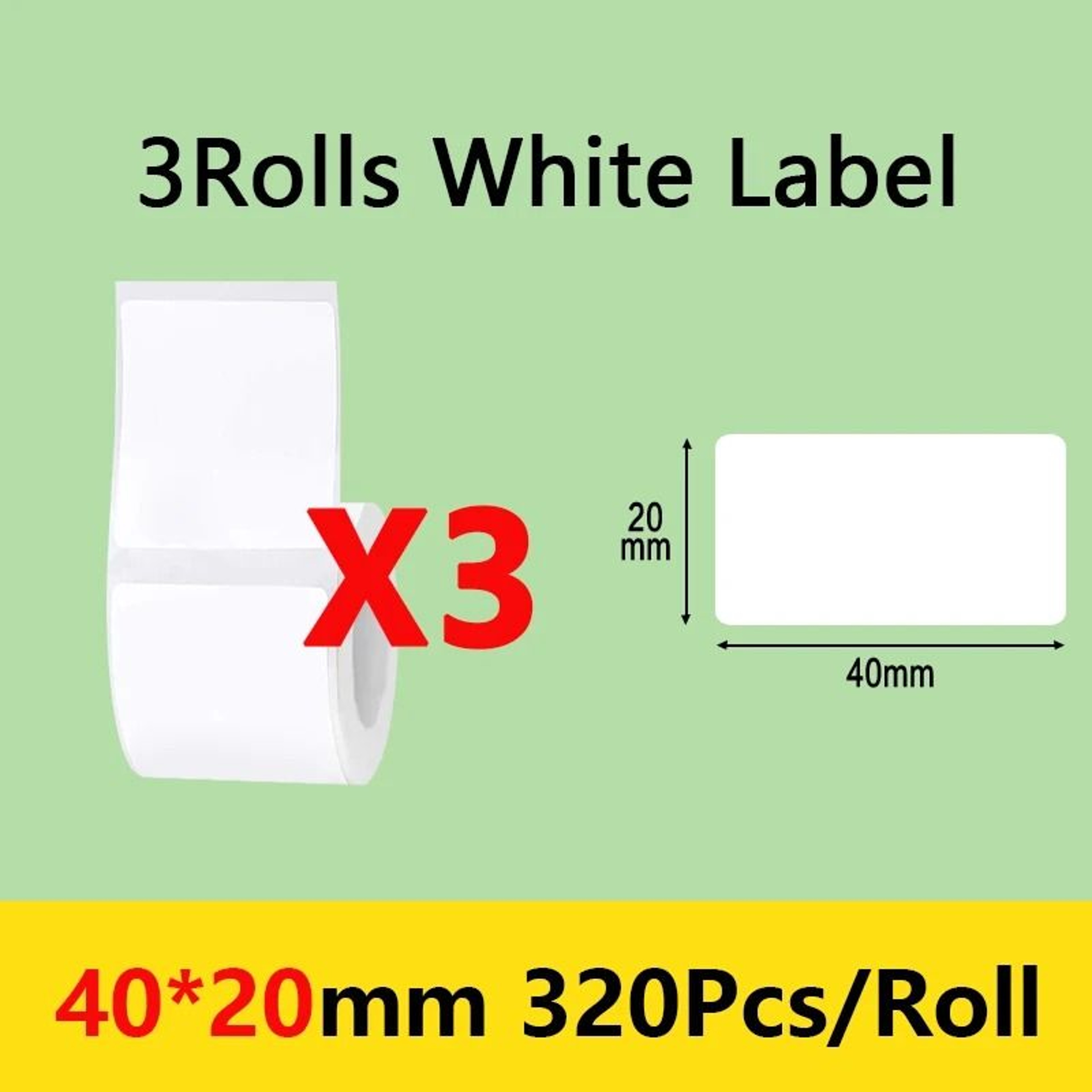 MediumFormat Waterproof Thermal Label Tape Rolls 16