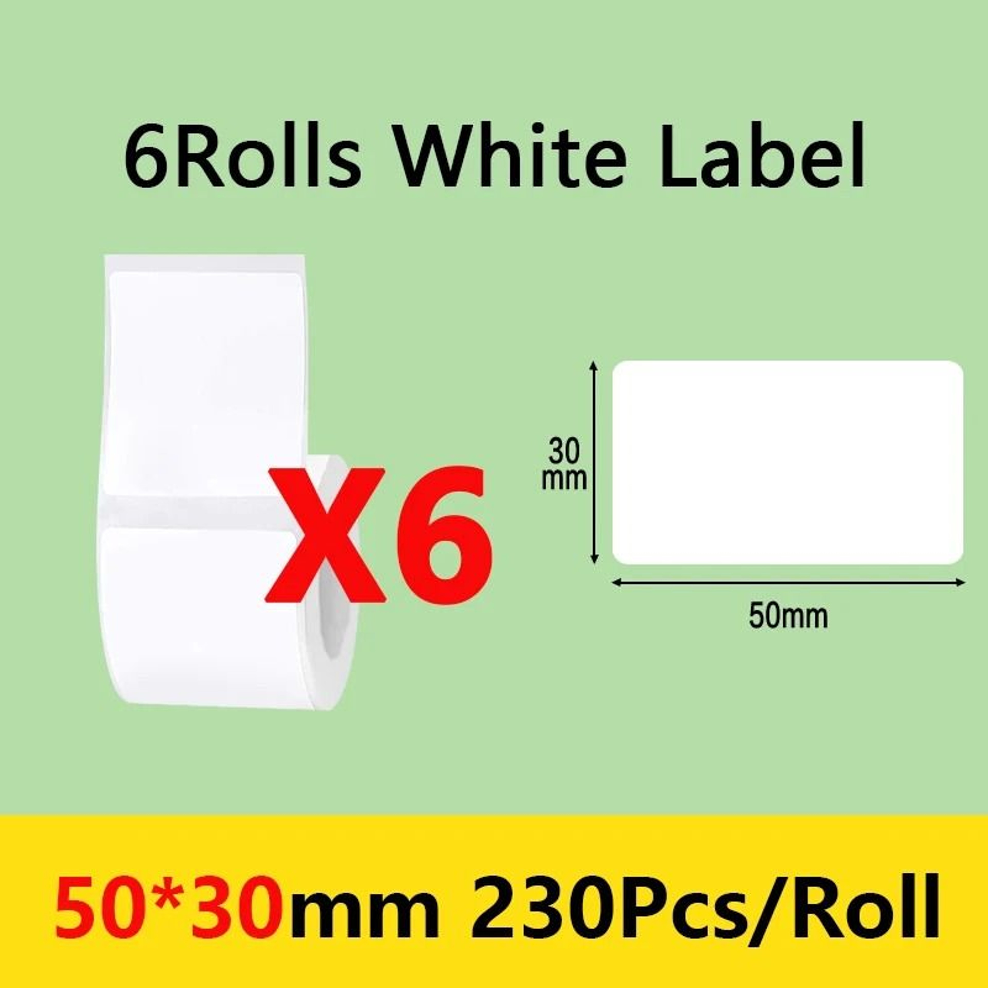 MediumFormat Waterproof Thermal Label Tape Rolls 9
