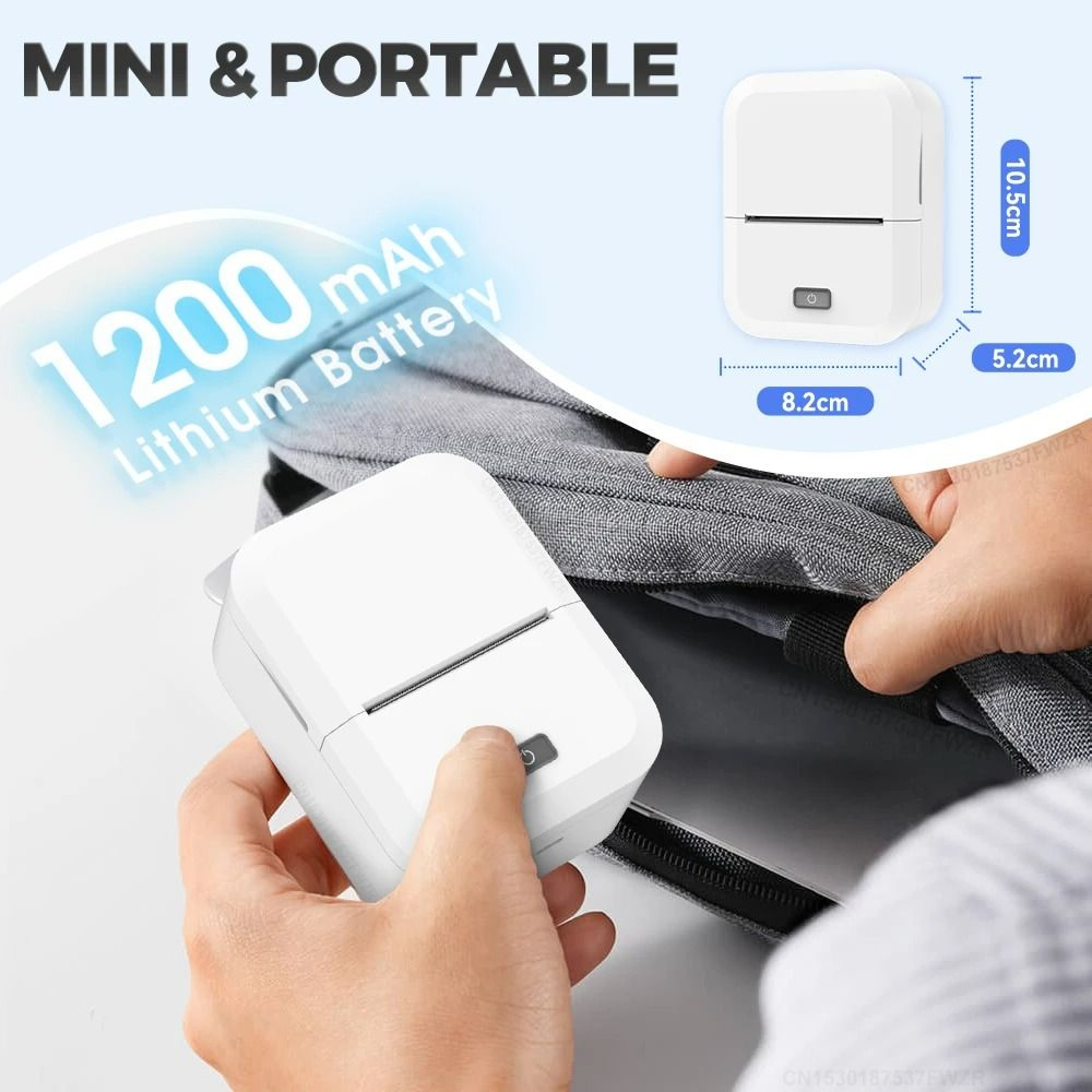 Elite Portable Mini Wireless Thermal Label Printer 6