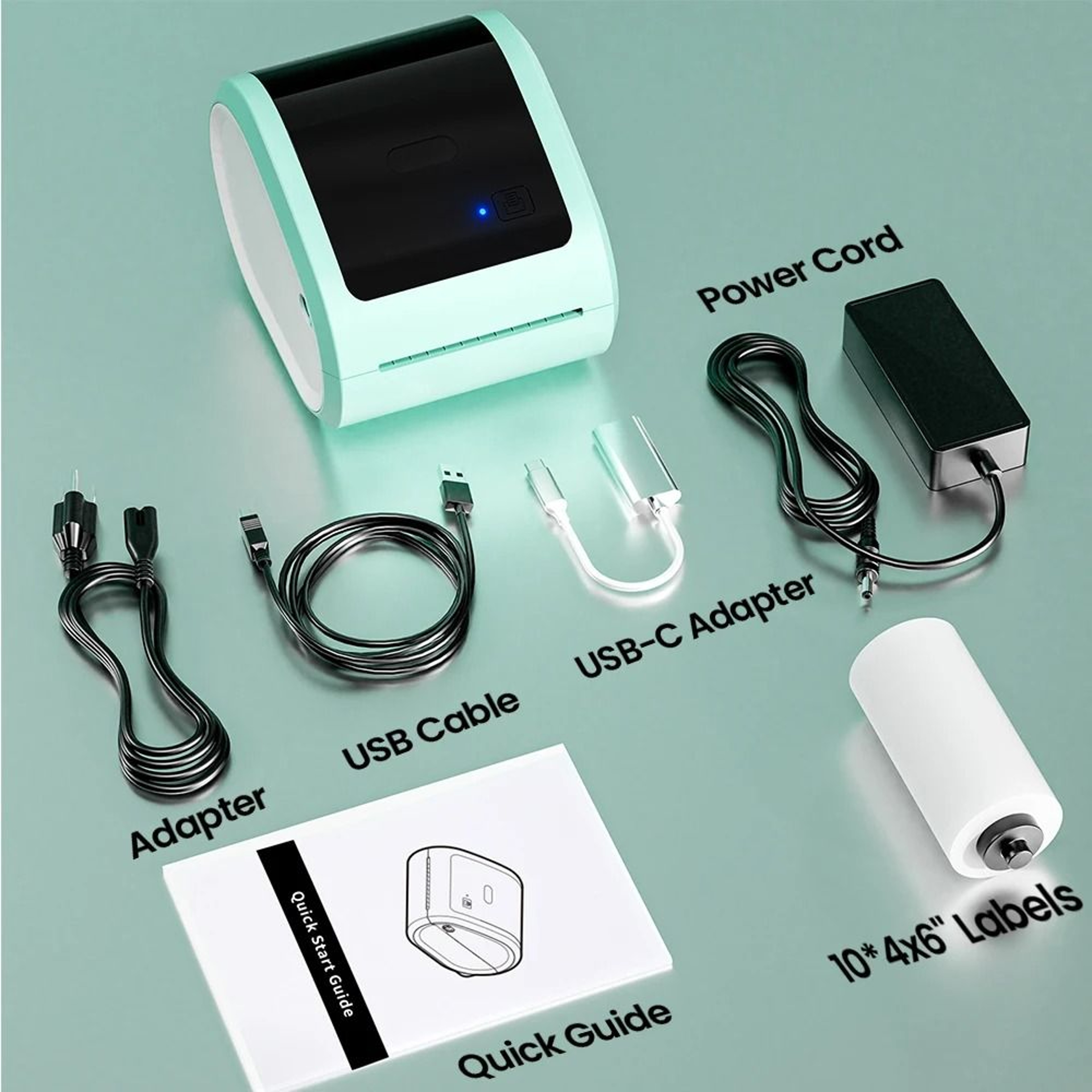Desktop Wireless HighSpeed 4x6 Bluetooth Thermal Shipping Label Printer 8