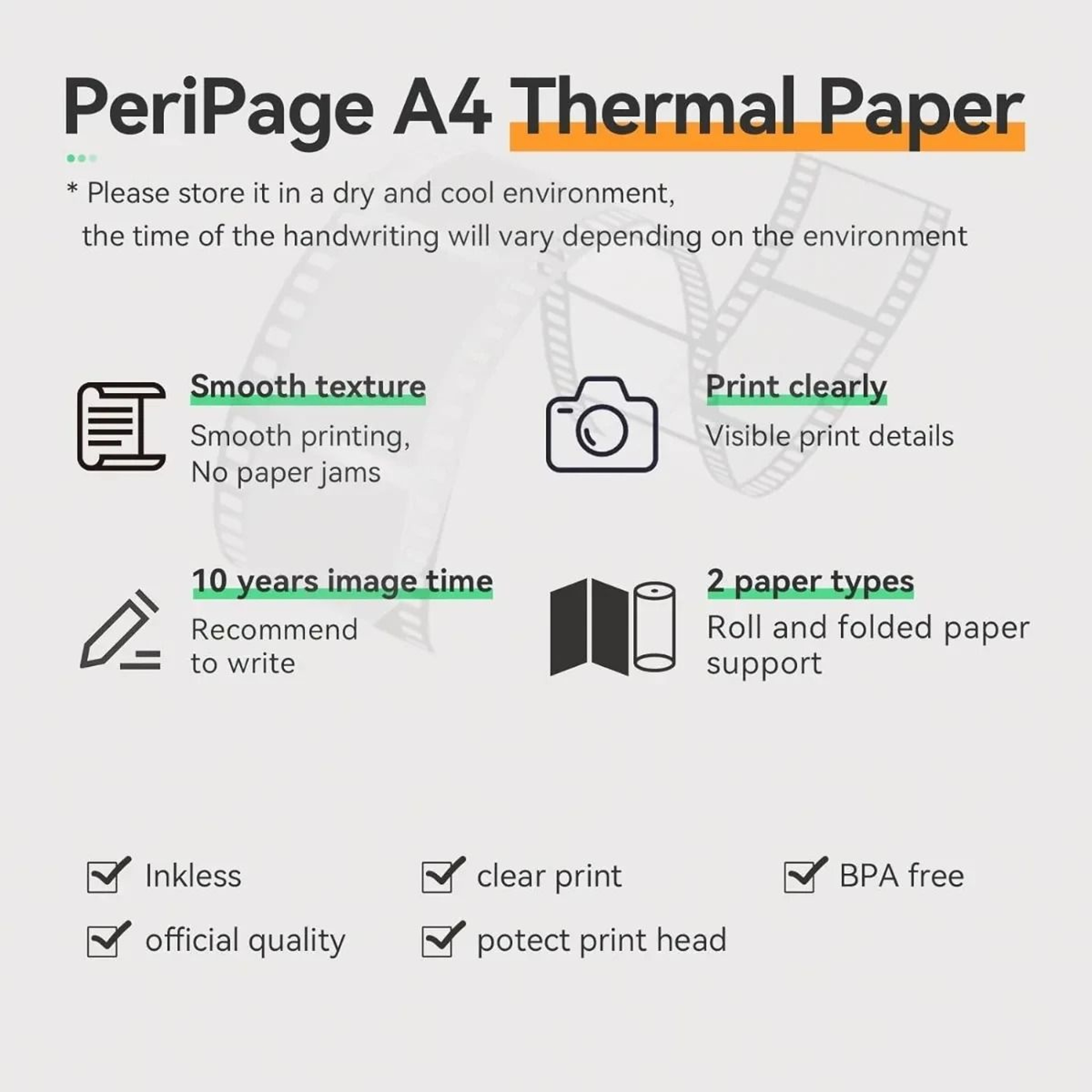 LongLasting US Letter  A4 Thermal Printer Paper Rolls 2Pack 2
