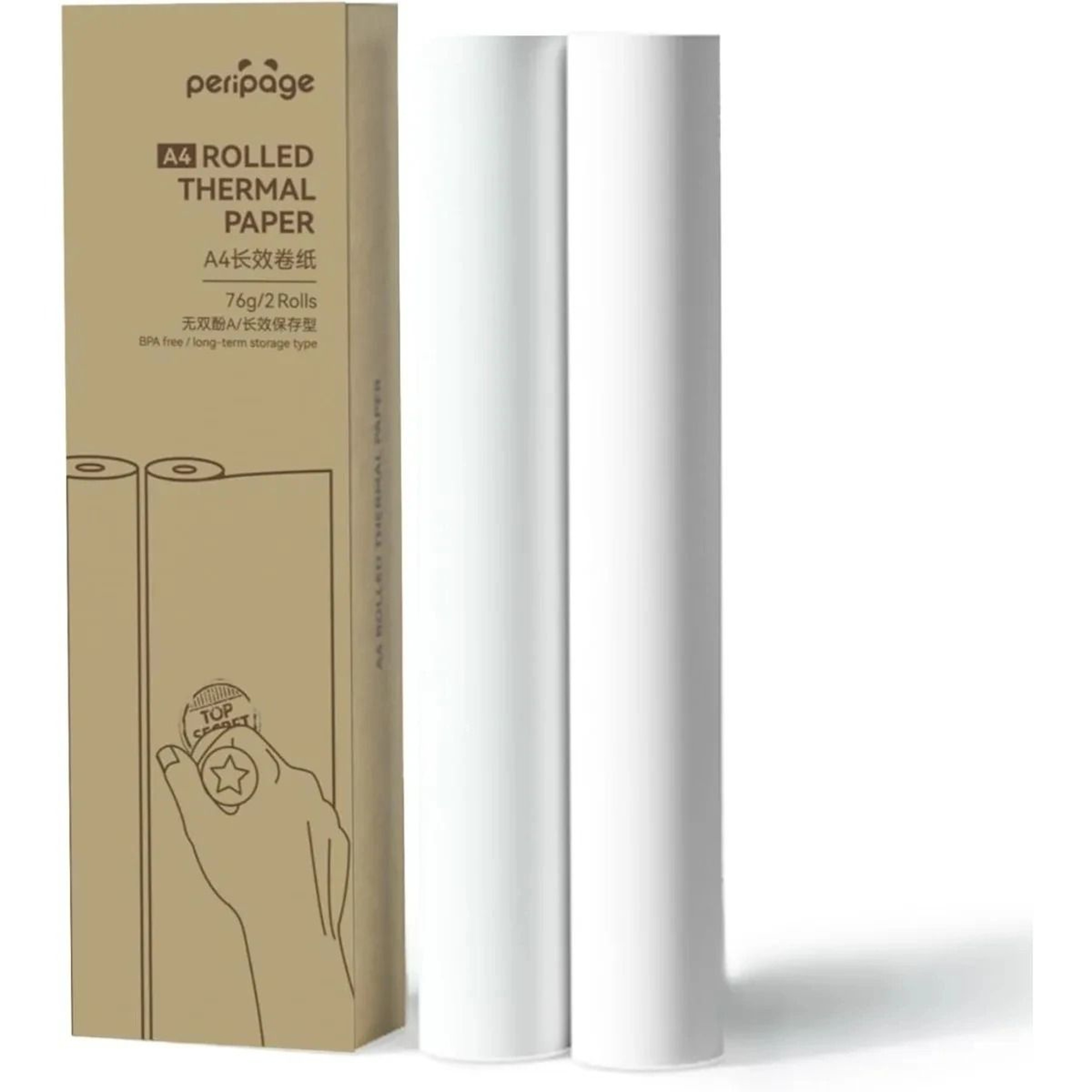 LongLasting US Letter  A4 Thermal Printer Paper Rolls 2Pack 0