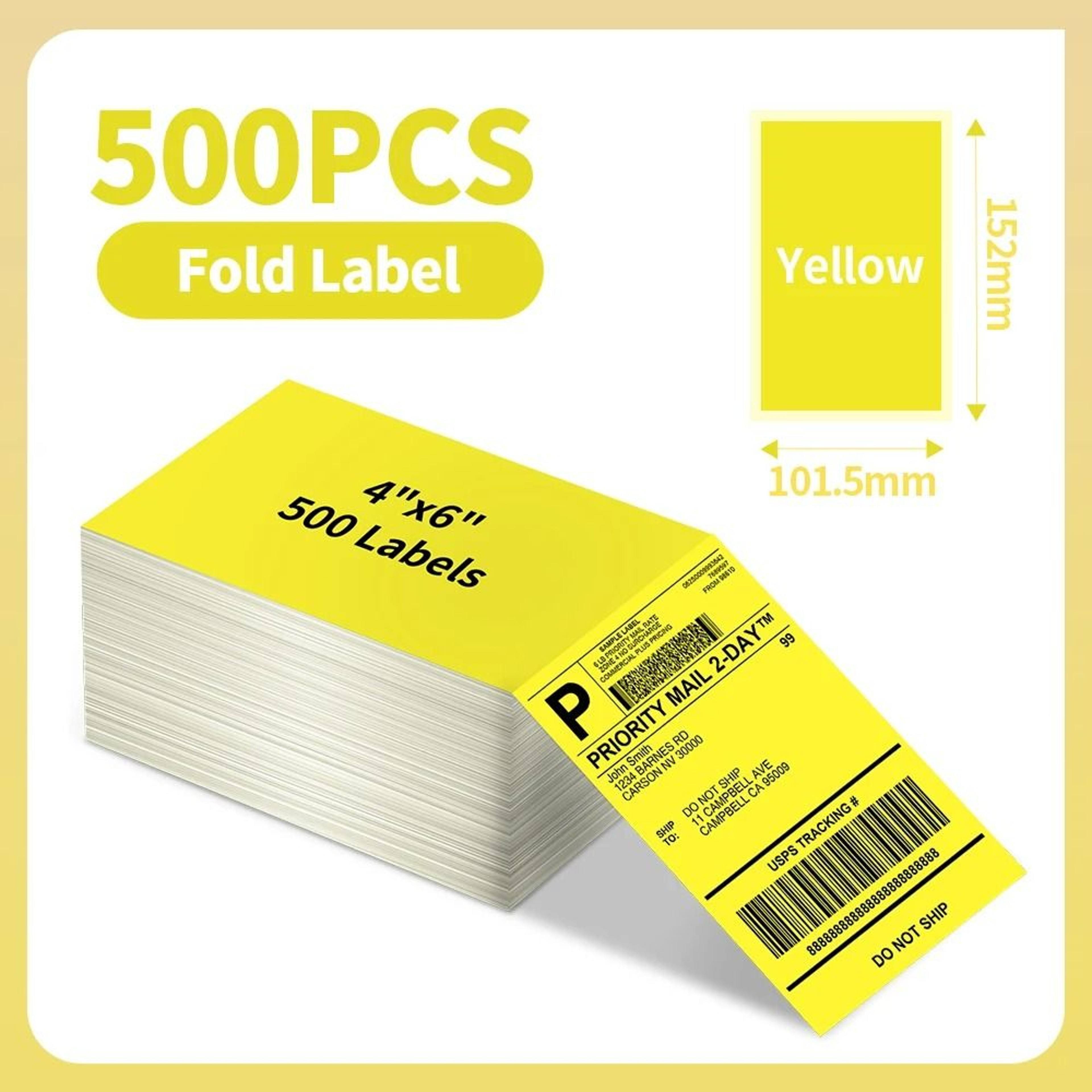 A6 Direct Thermal 4x6 FanFold  Roll Shipping Labels 500 Pack 8