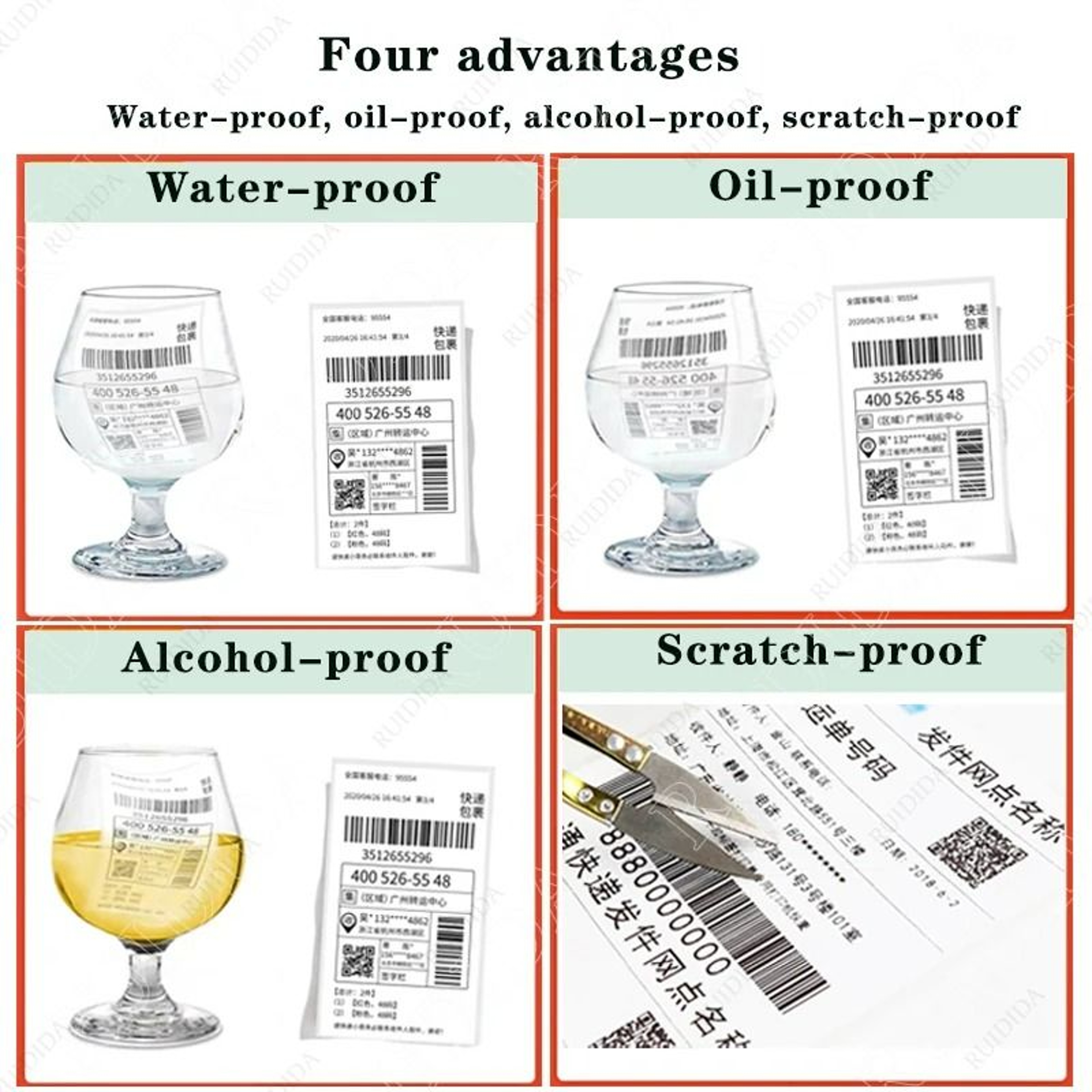 Folded Thermal Shipping Label Paper Sheets 500 Sheets 3