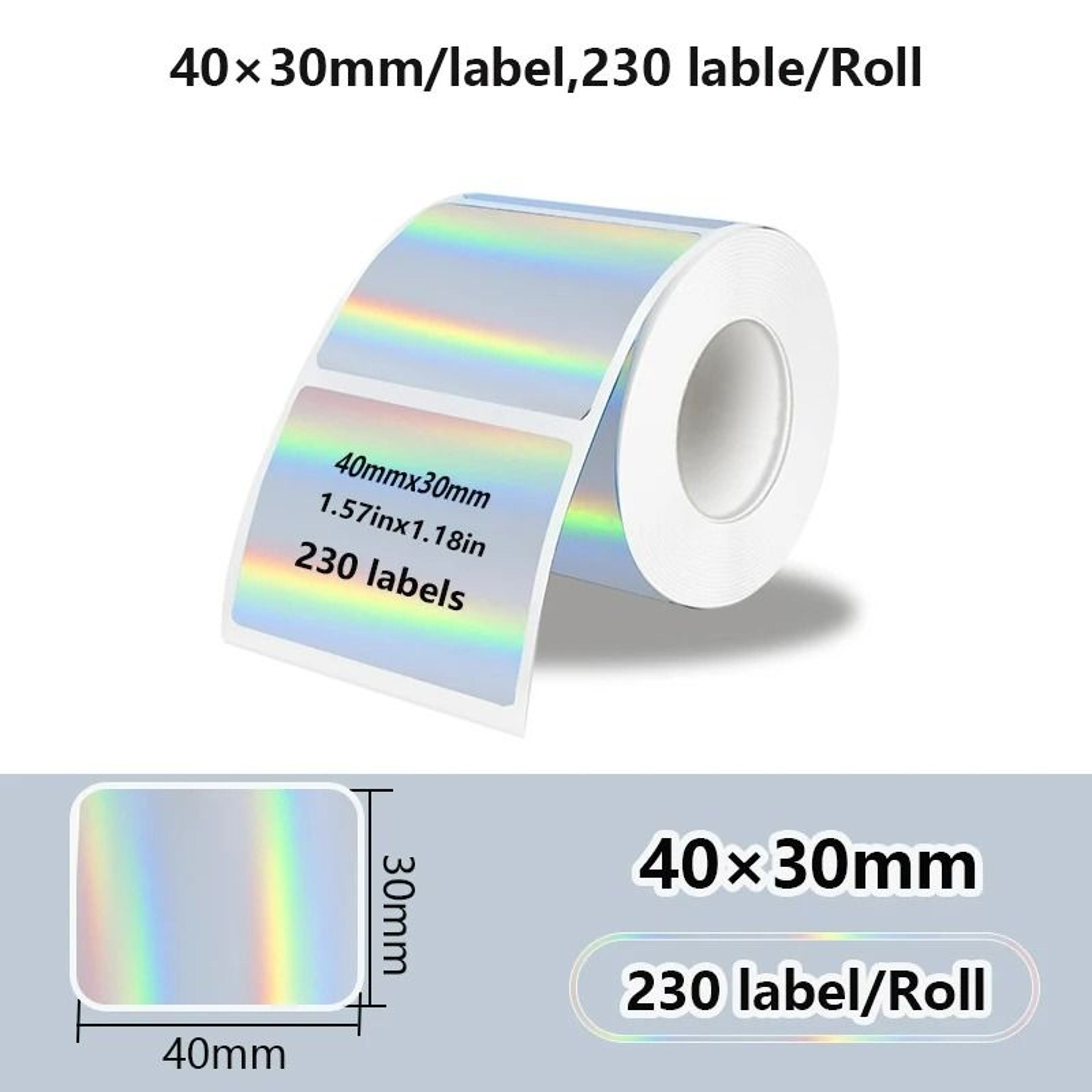 Laser Holographic Transparent Thermal Adhesive Label Rolls 11