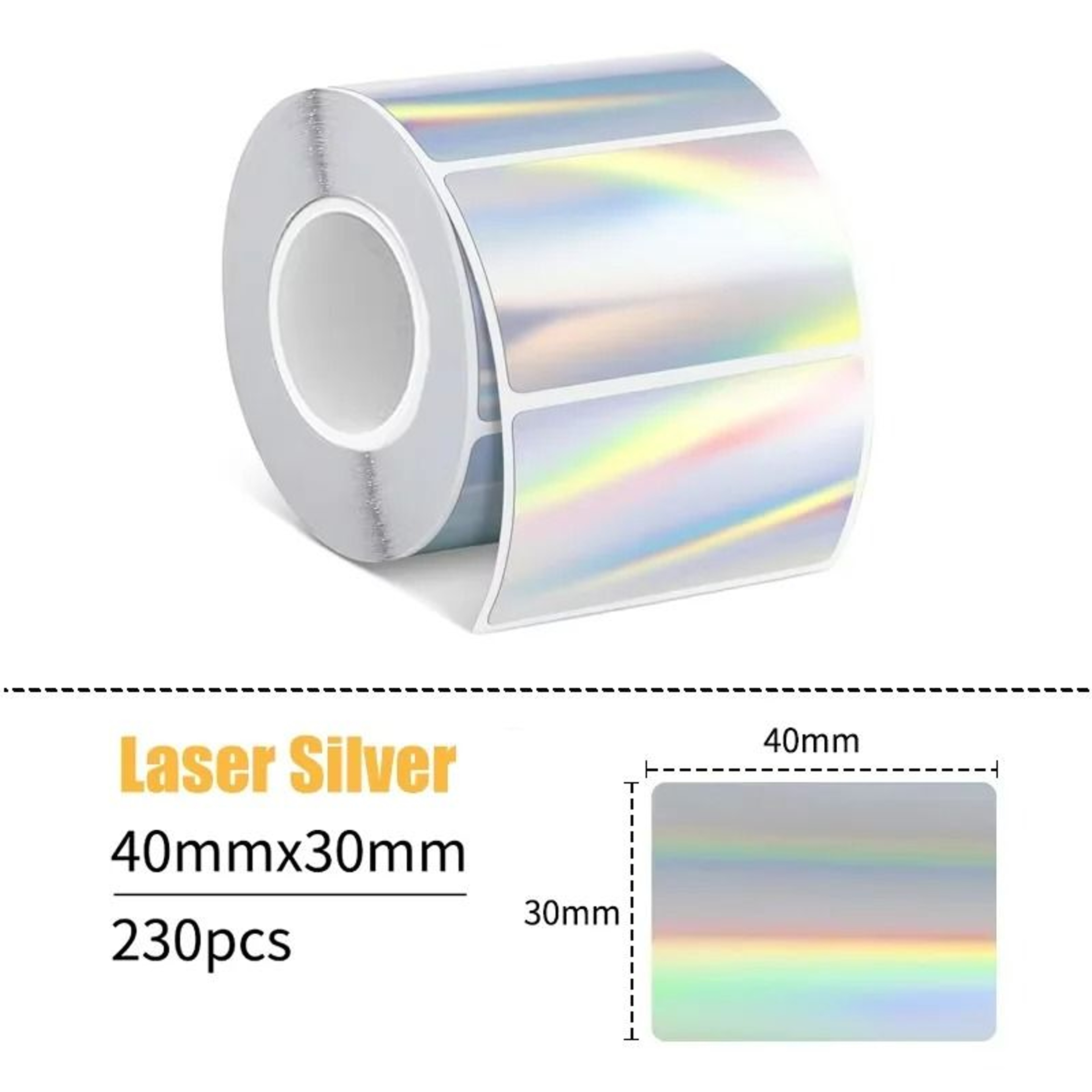 Laser Holographic Transparent Thermal Adhesive Label Rolls 1