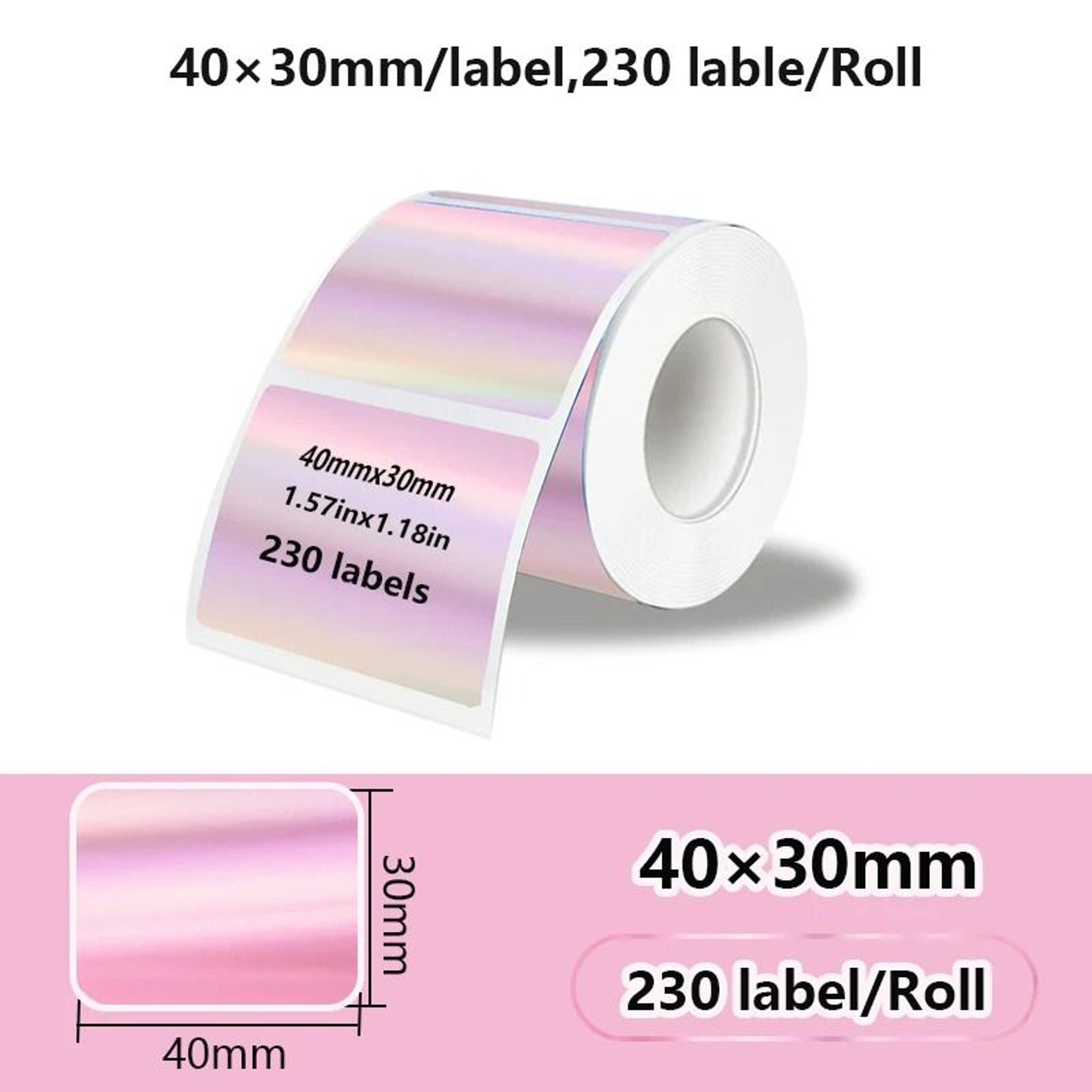 Laser Holographic Transparent Thermal Adhesive Label Rolls 16