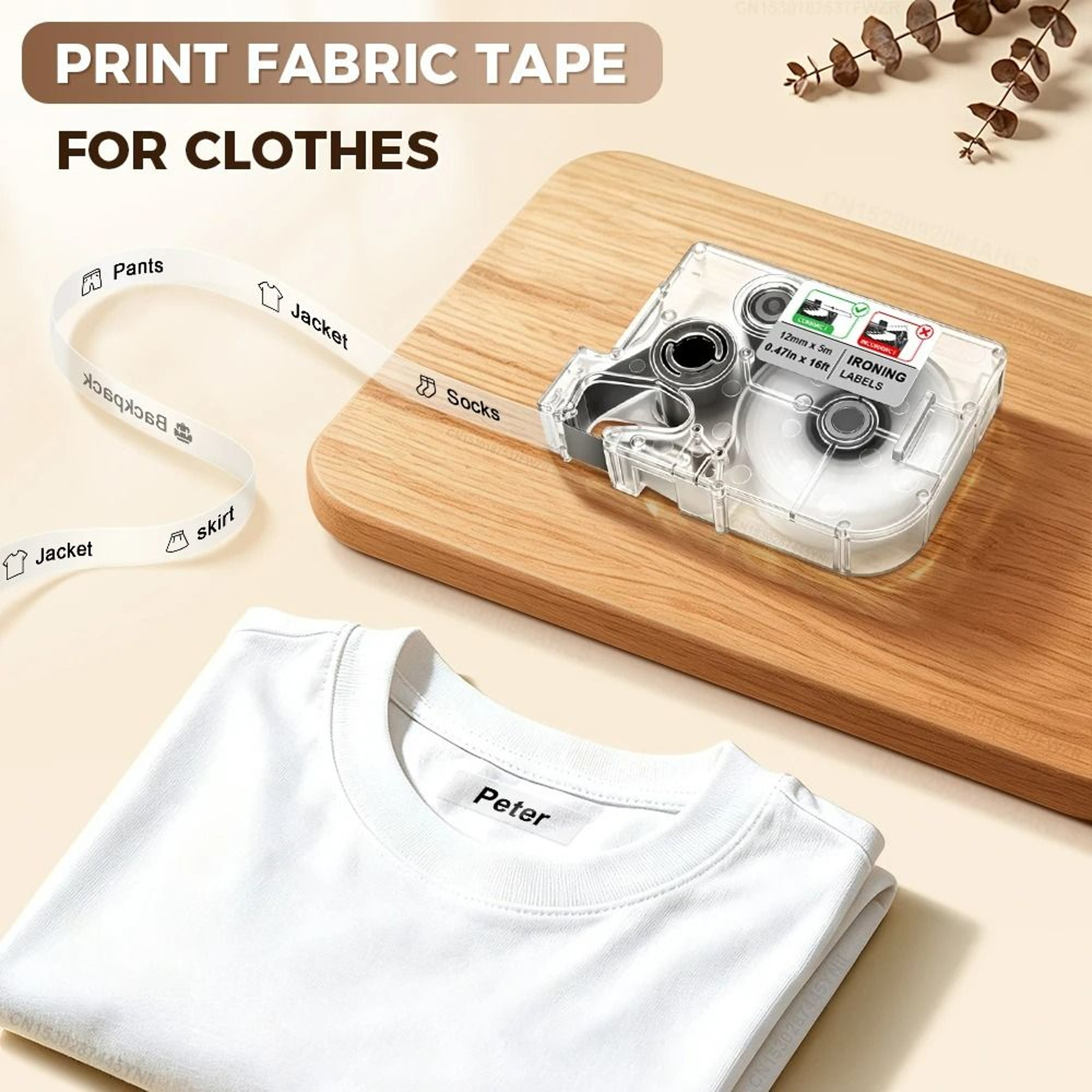 Portable Mini Thermal Transfer Ribbon Label Printer 4