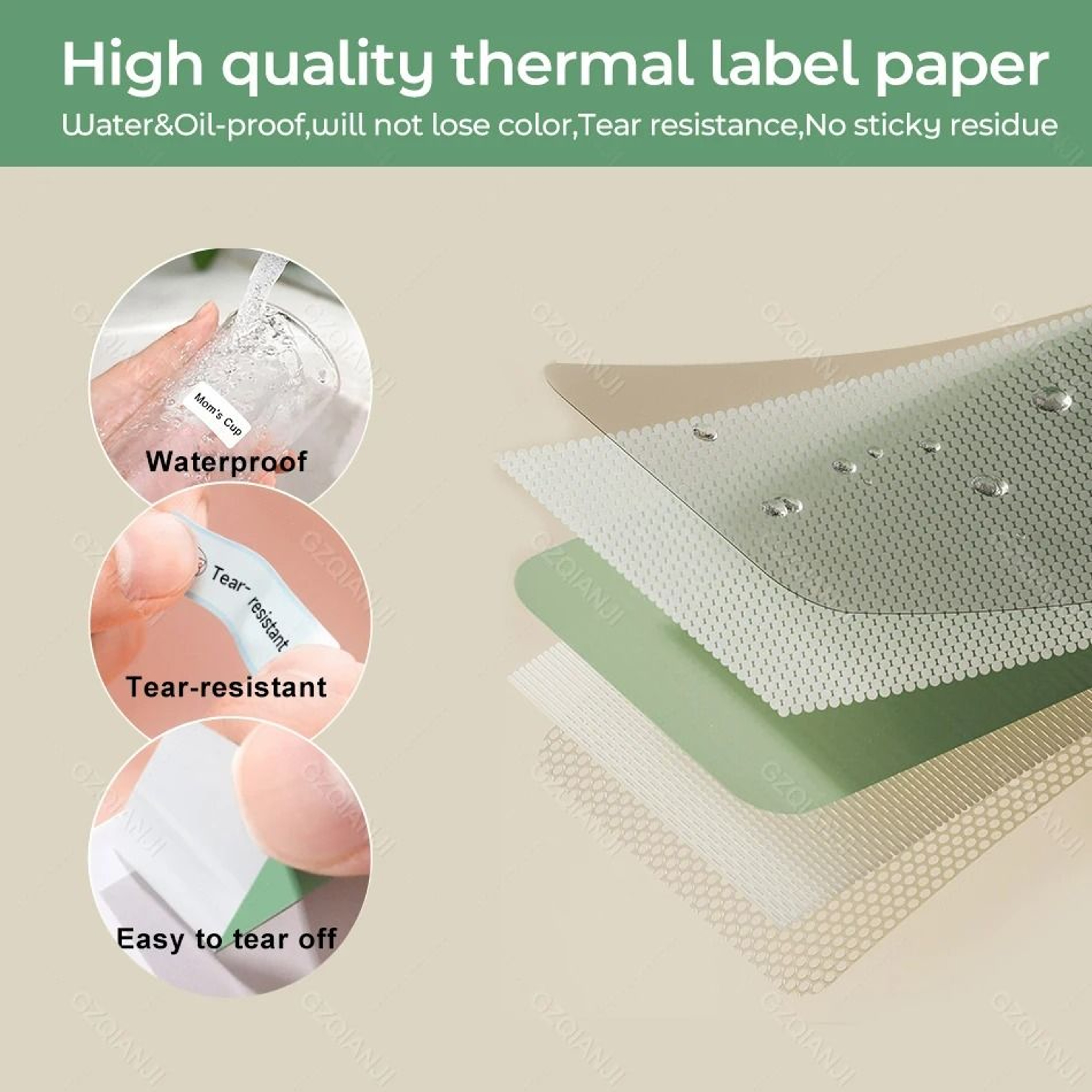 Waterproof Direct Thermal Label Paper Rolls 12 Mm  15 Mm 3