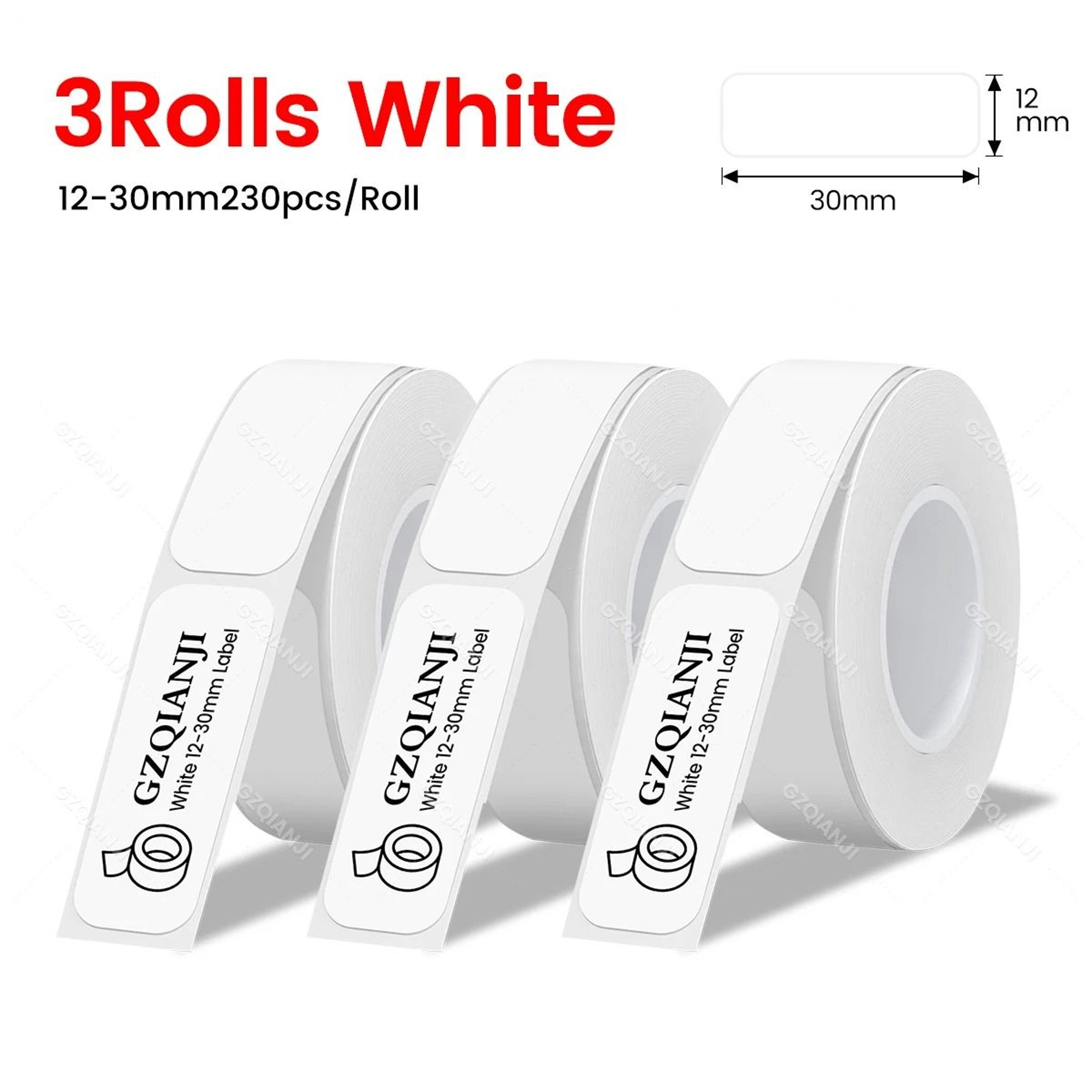 Waterproof Direct Thermal Label Paper Rolls 12 Mm  15 Mm 8