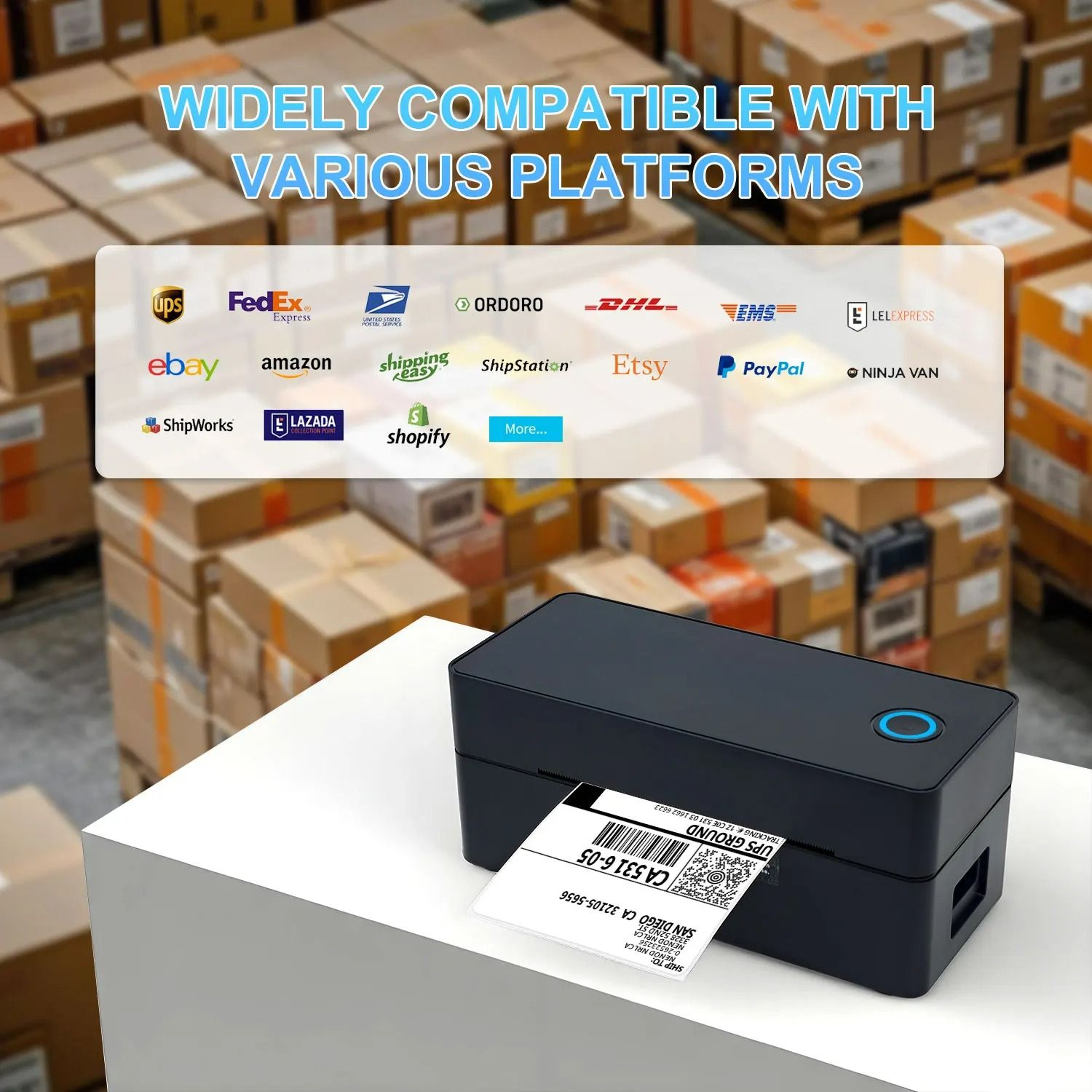 Portable 4x6 Wireless Thermal Shipping Label Printer 2