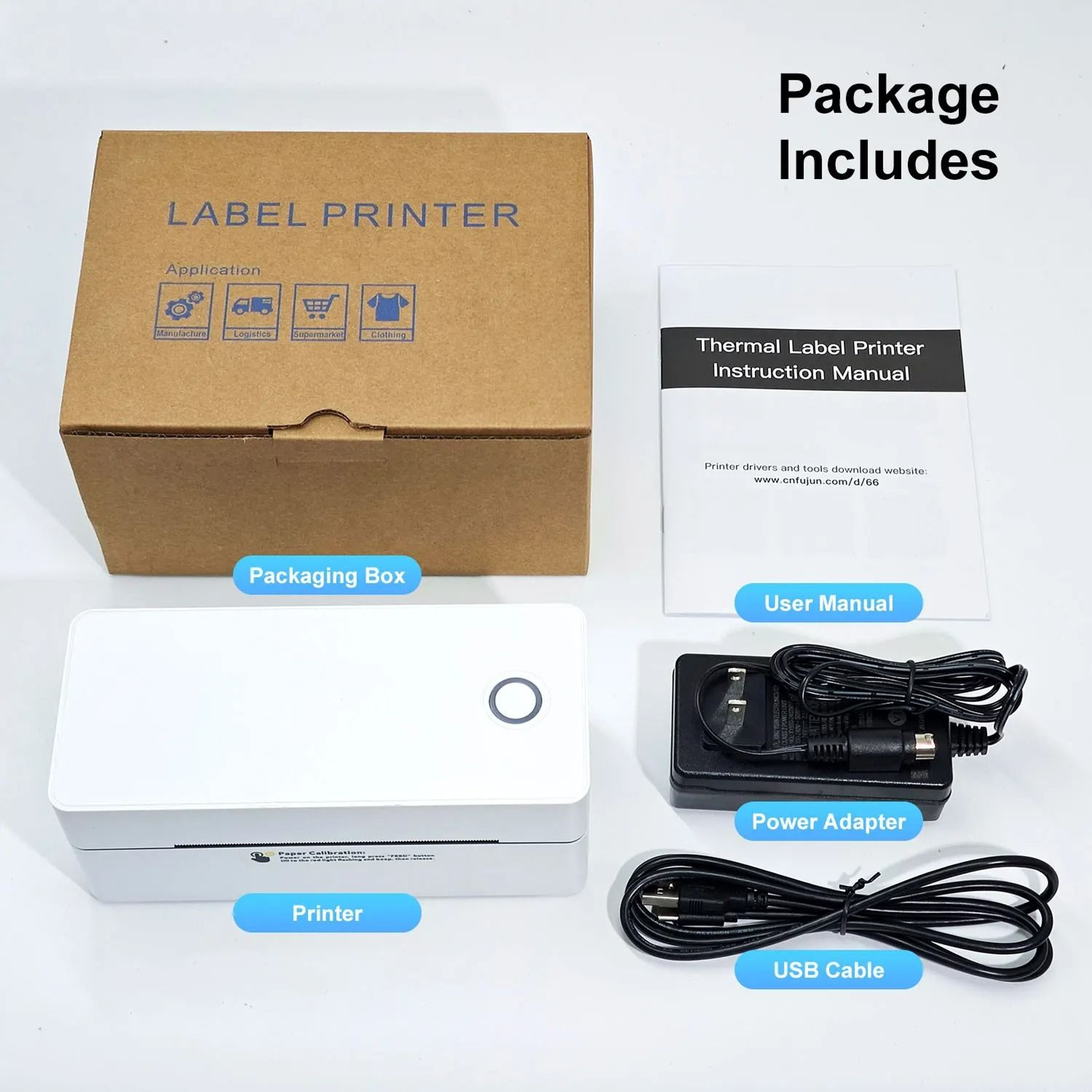 Portable 4x6 Wireless Thermal Shipping Label Printer 5