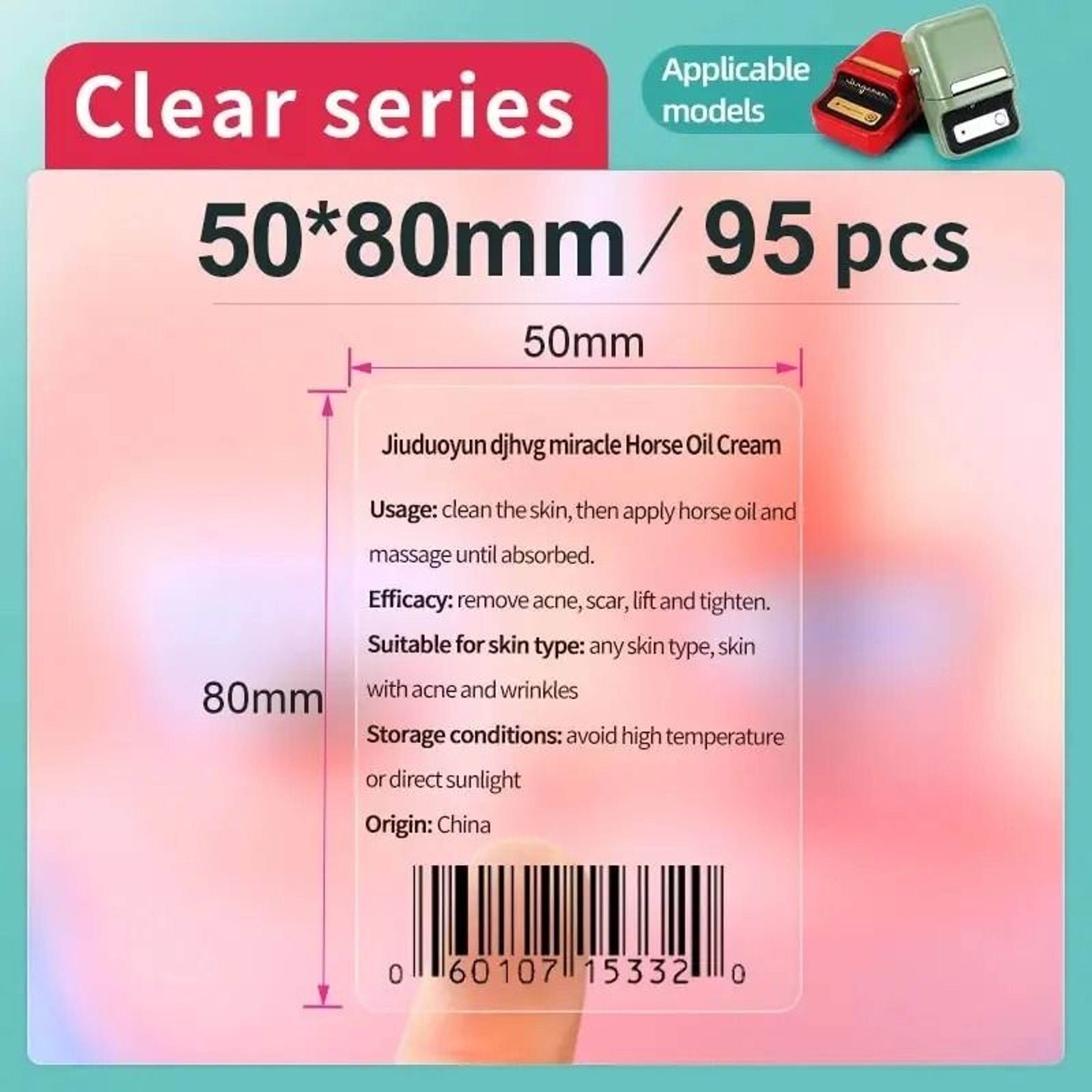 Waterproof Direct Thermal Transparent Label Paper Rolls 11