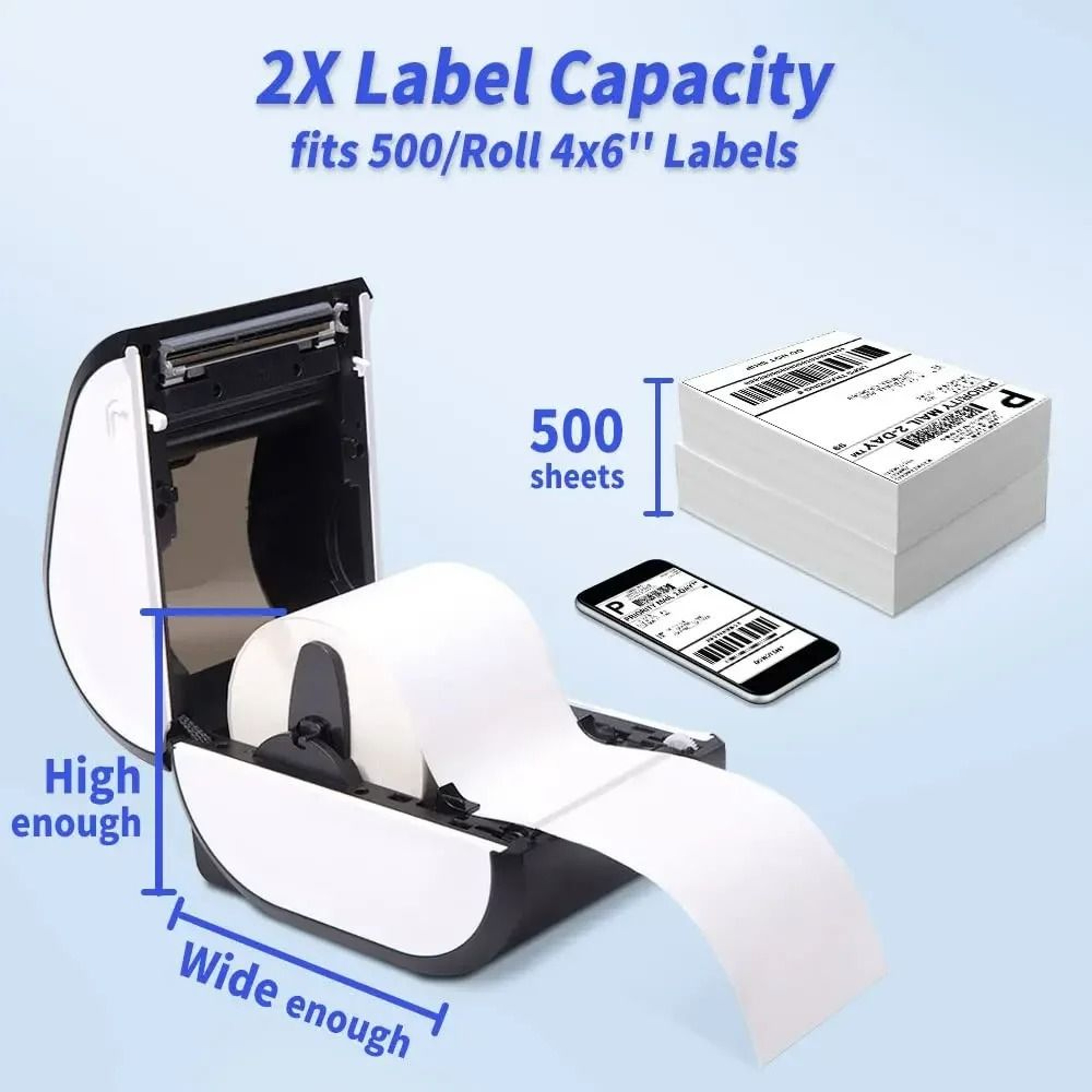 Wireless 4x6 Thermal Shipping Label Printer For Small Business 2