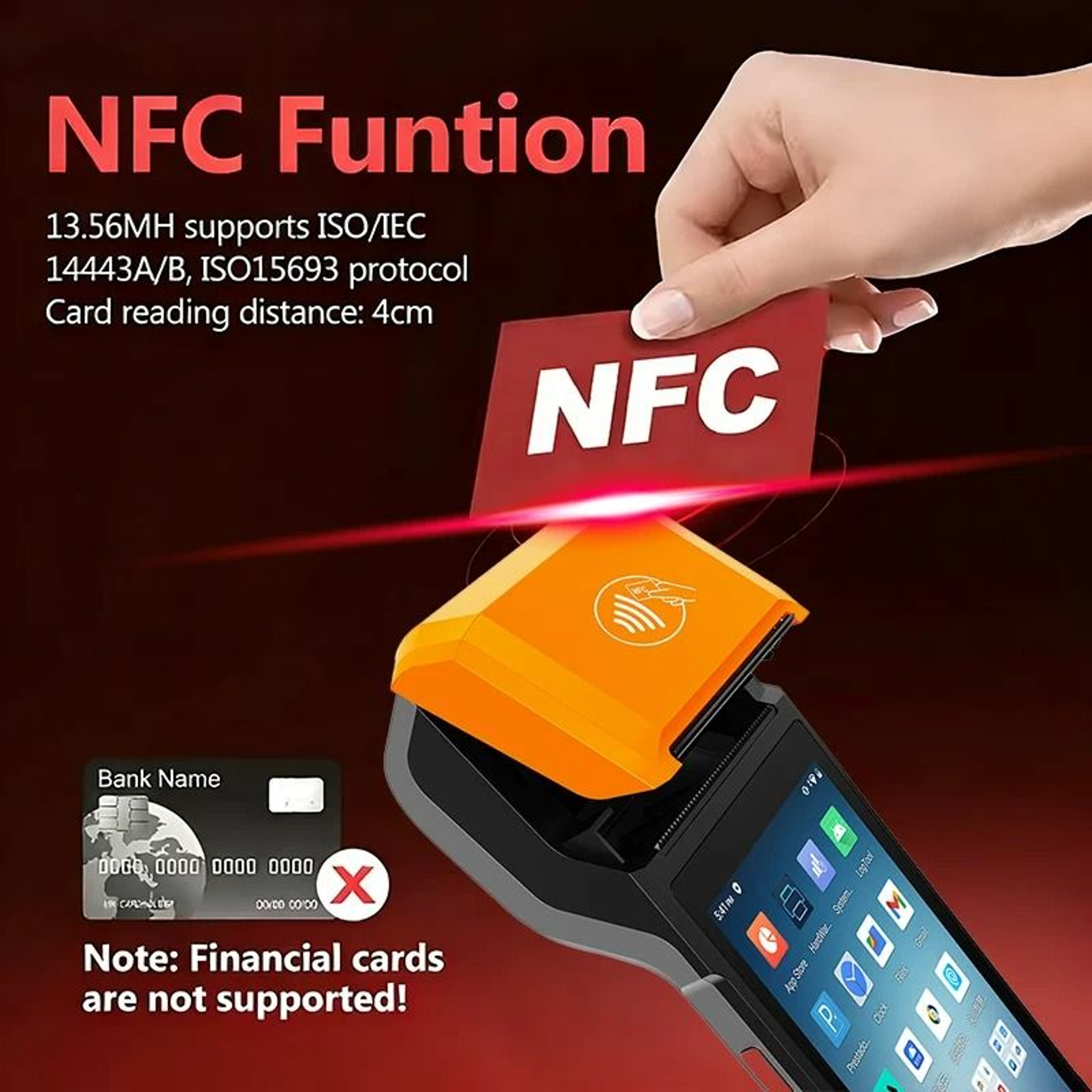 Handheld Android 14 Wireless POS Thermal Receipt Printer Terminal 3
