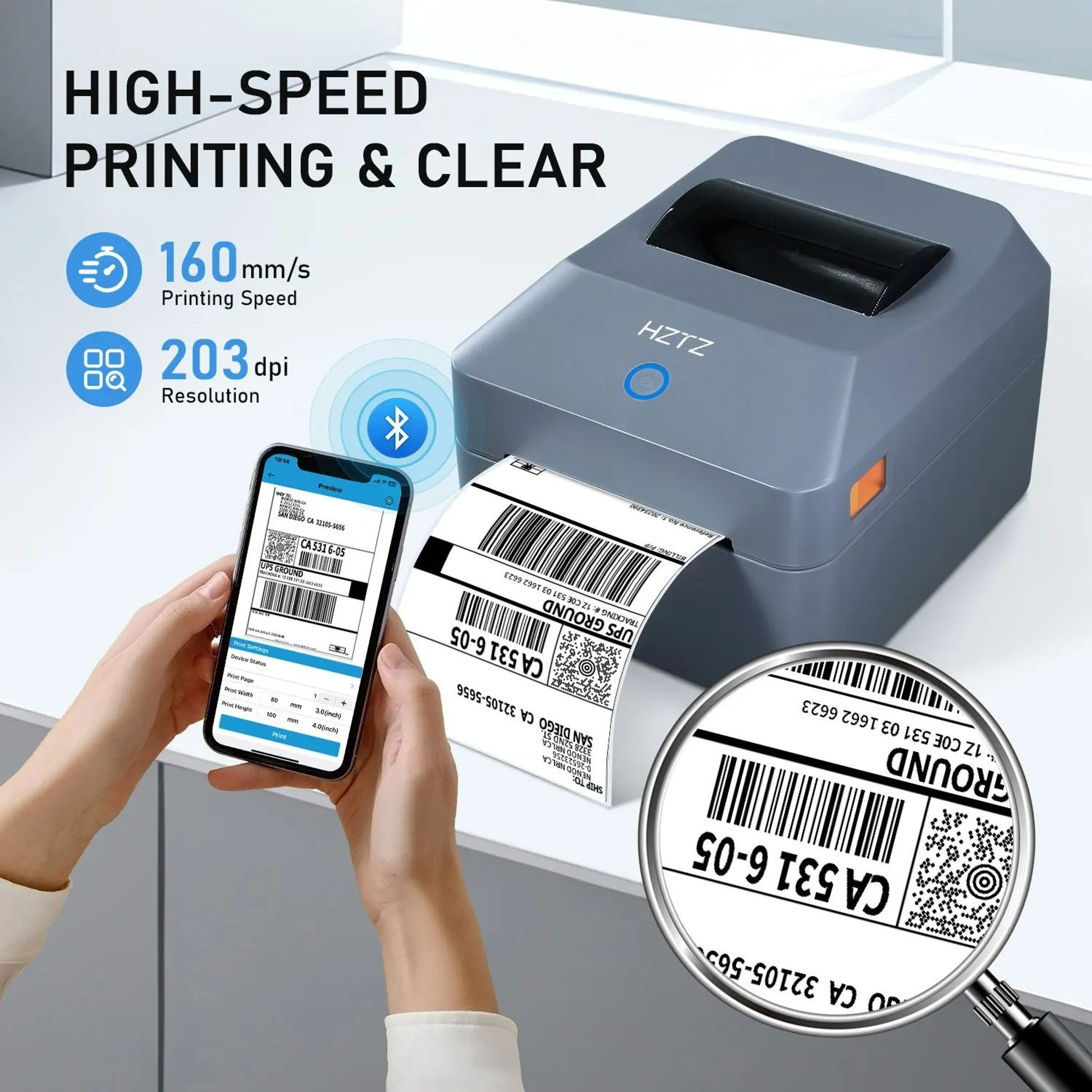 Elite Wireless 4x6 Thermal Shipping Label Printer For Small Business 2
