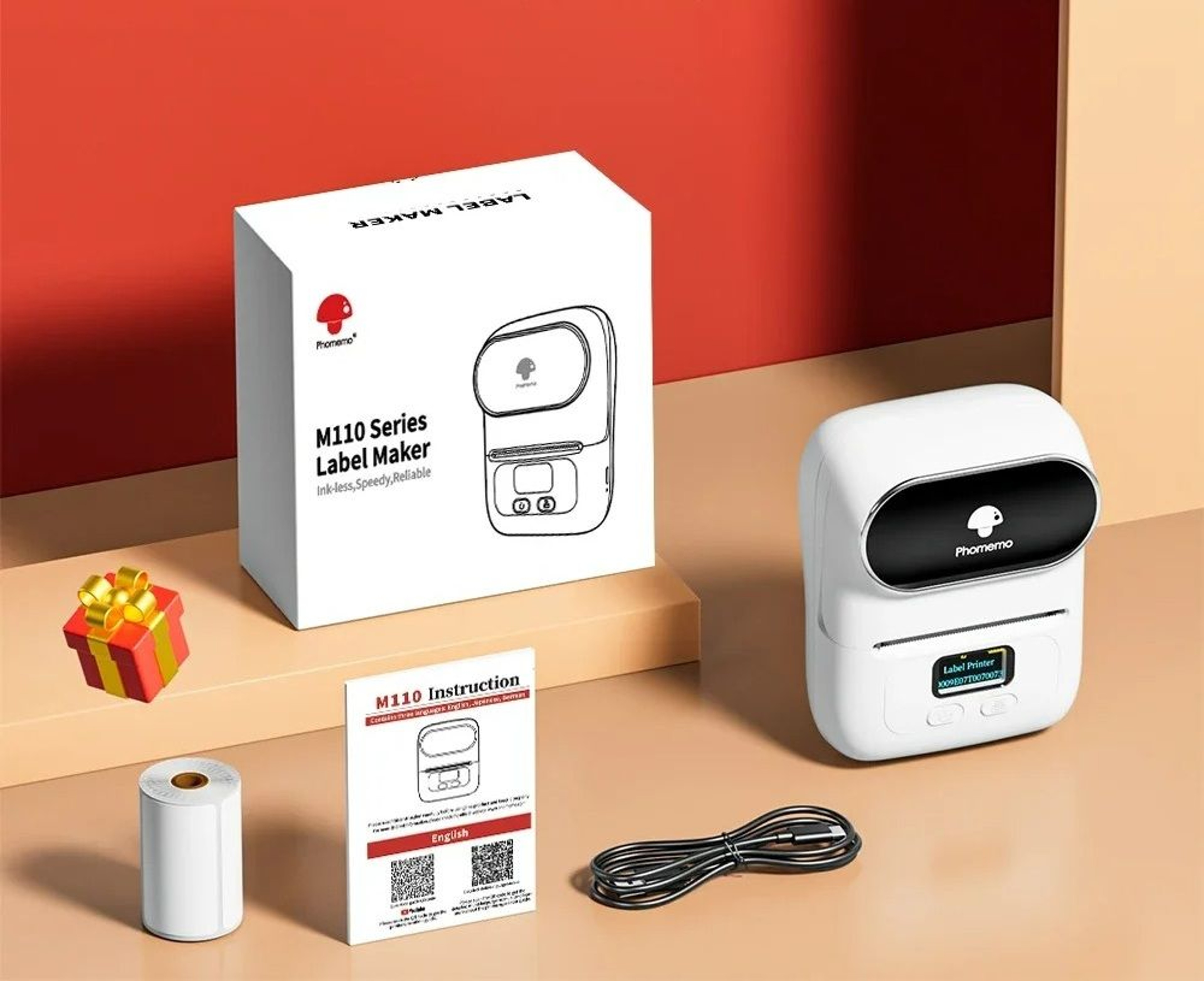 Portable Wireless Bluetooth Thermal Label Printer Set 10