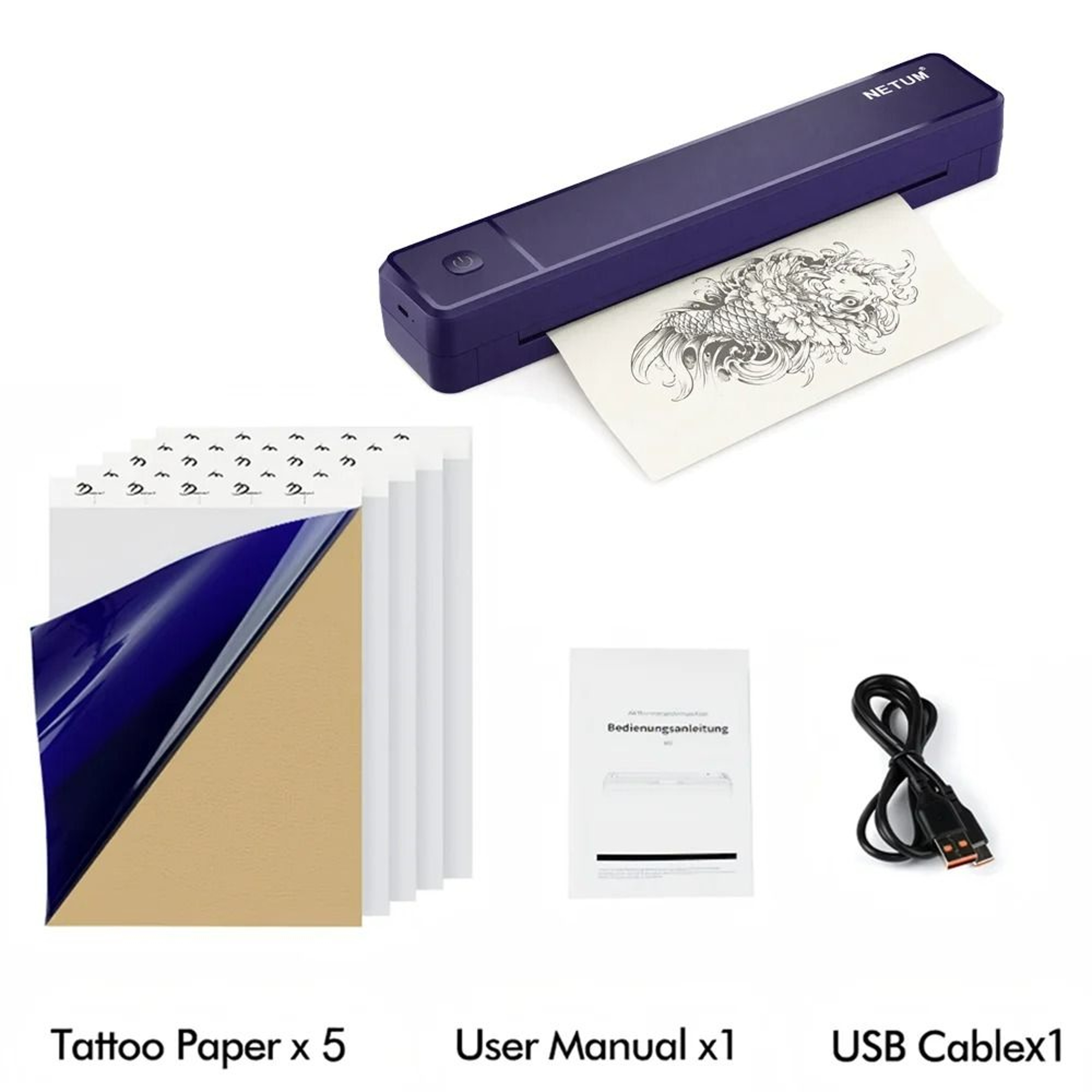 A4 Portable Thermal Stencil  Document Printer Set 6