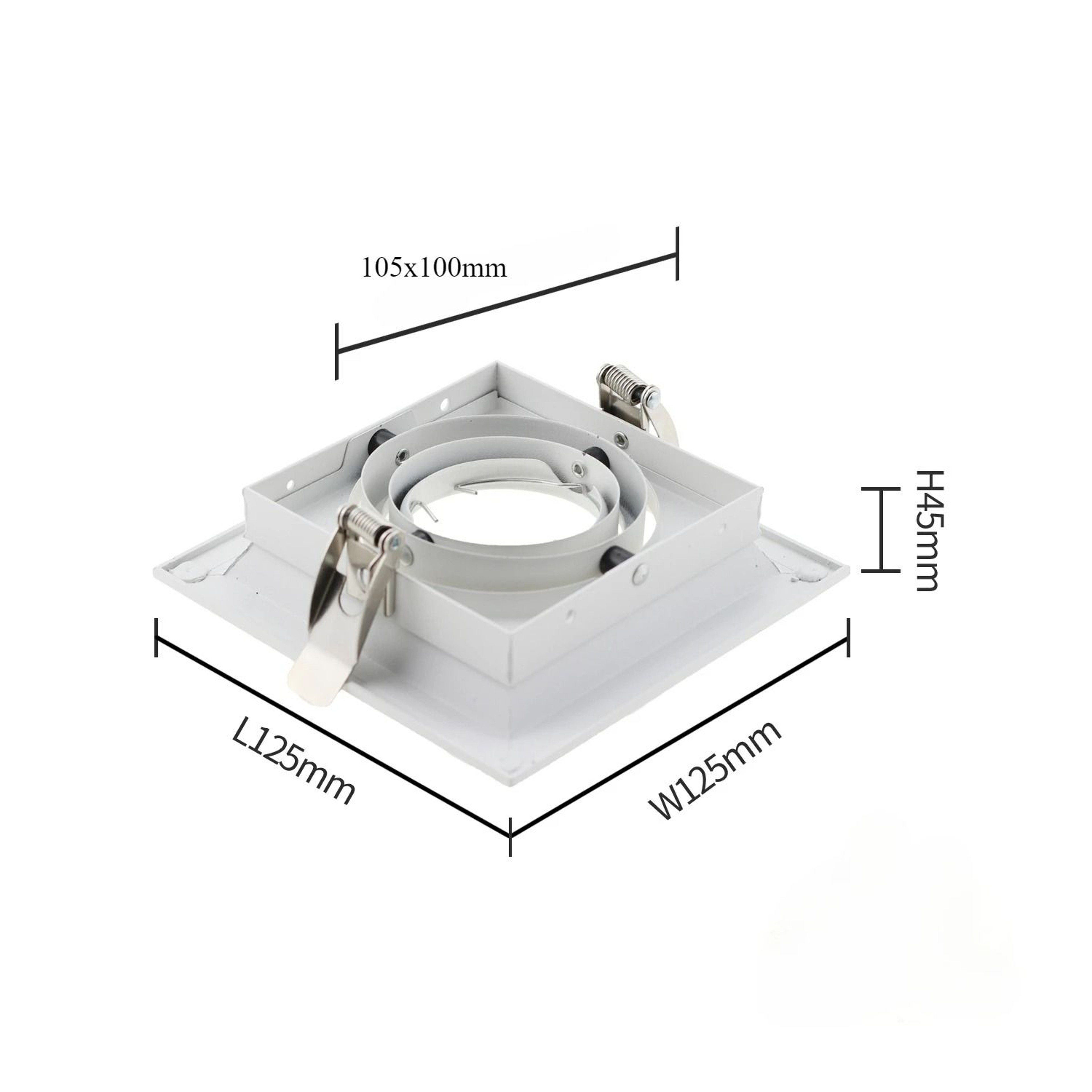 Square Recessed Adjustable Spotlight Holder Fixture 9