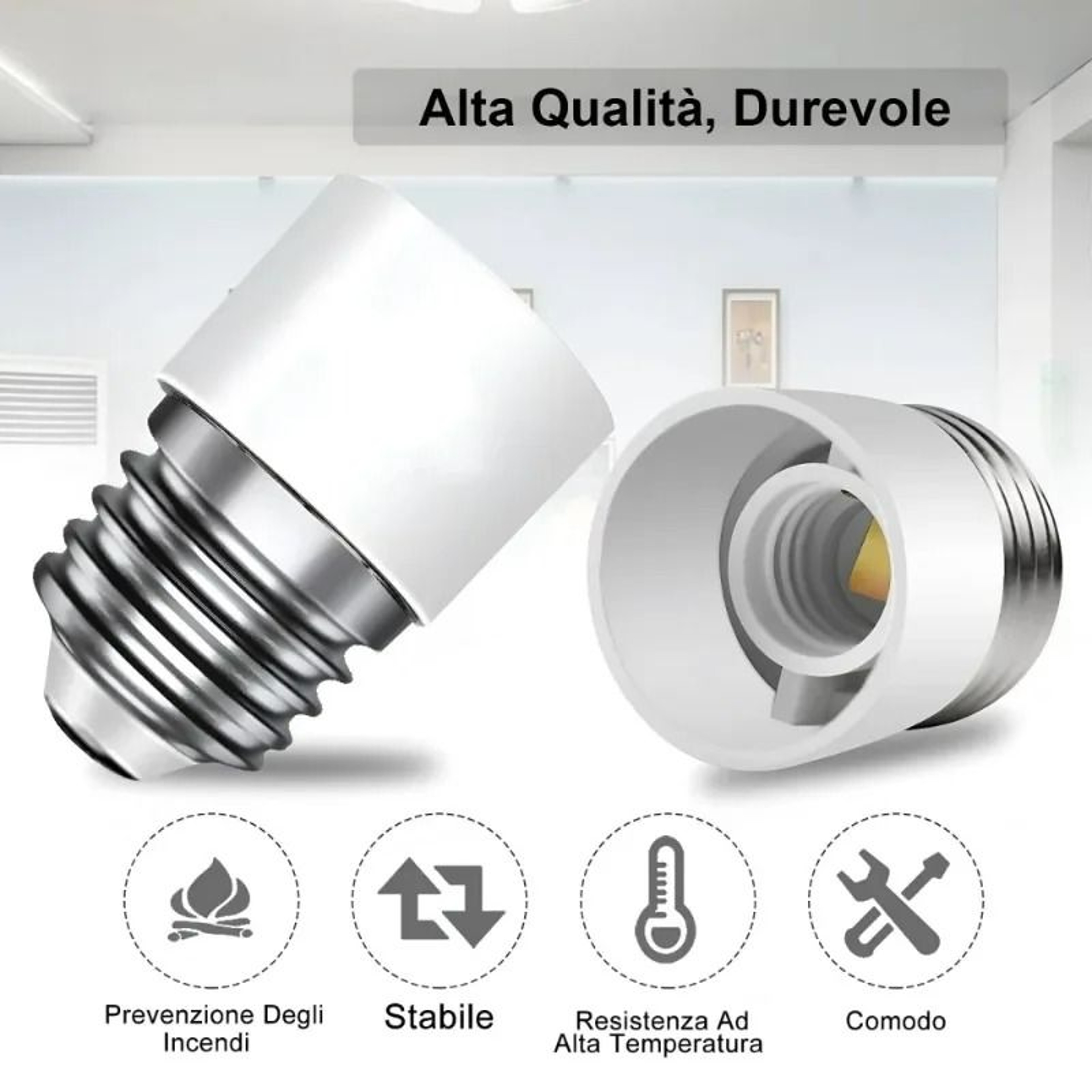 E27 LED Light Bulb Socket Splitter Adapter 1 To 1 3 4 Or 5 Bulbs 4