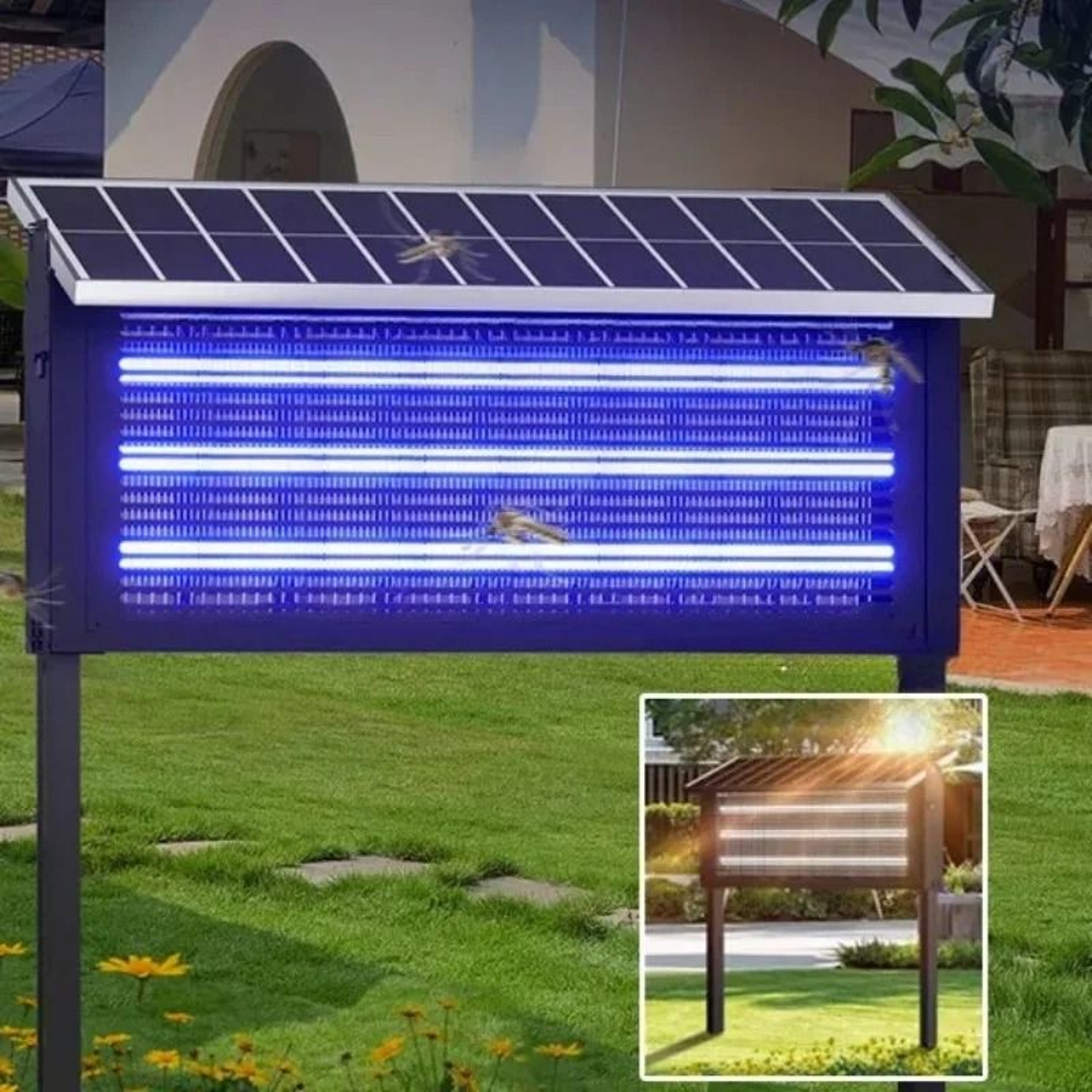 Solar Waterproof Mosquito  Flying Insect Killer Lamp IPX5 0