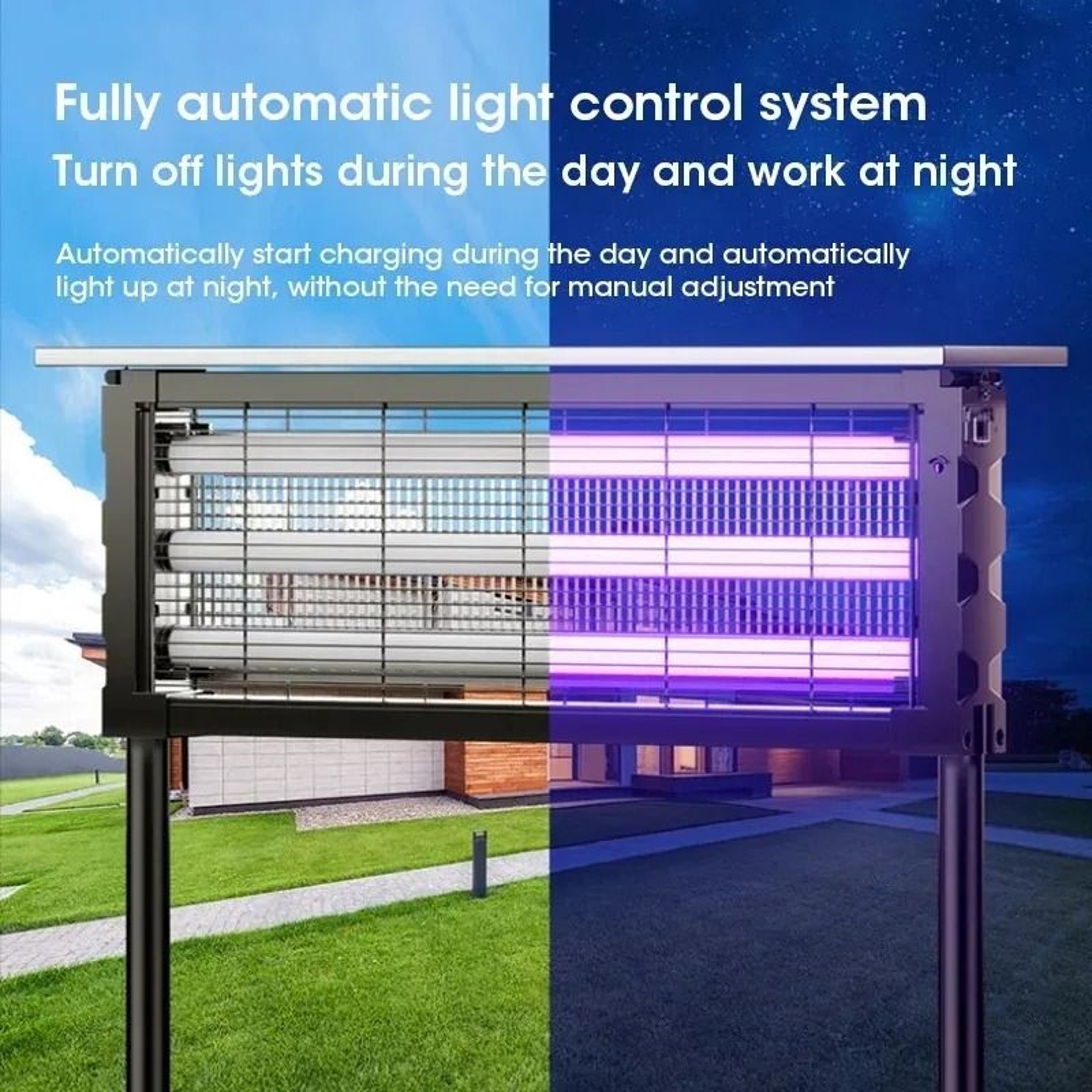 Solar Waterproof Mosquito  Flying Insect Killer Lamp IPX5 4