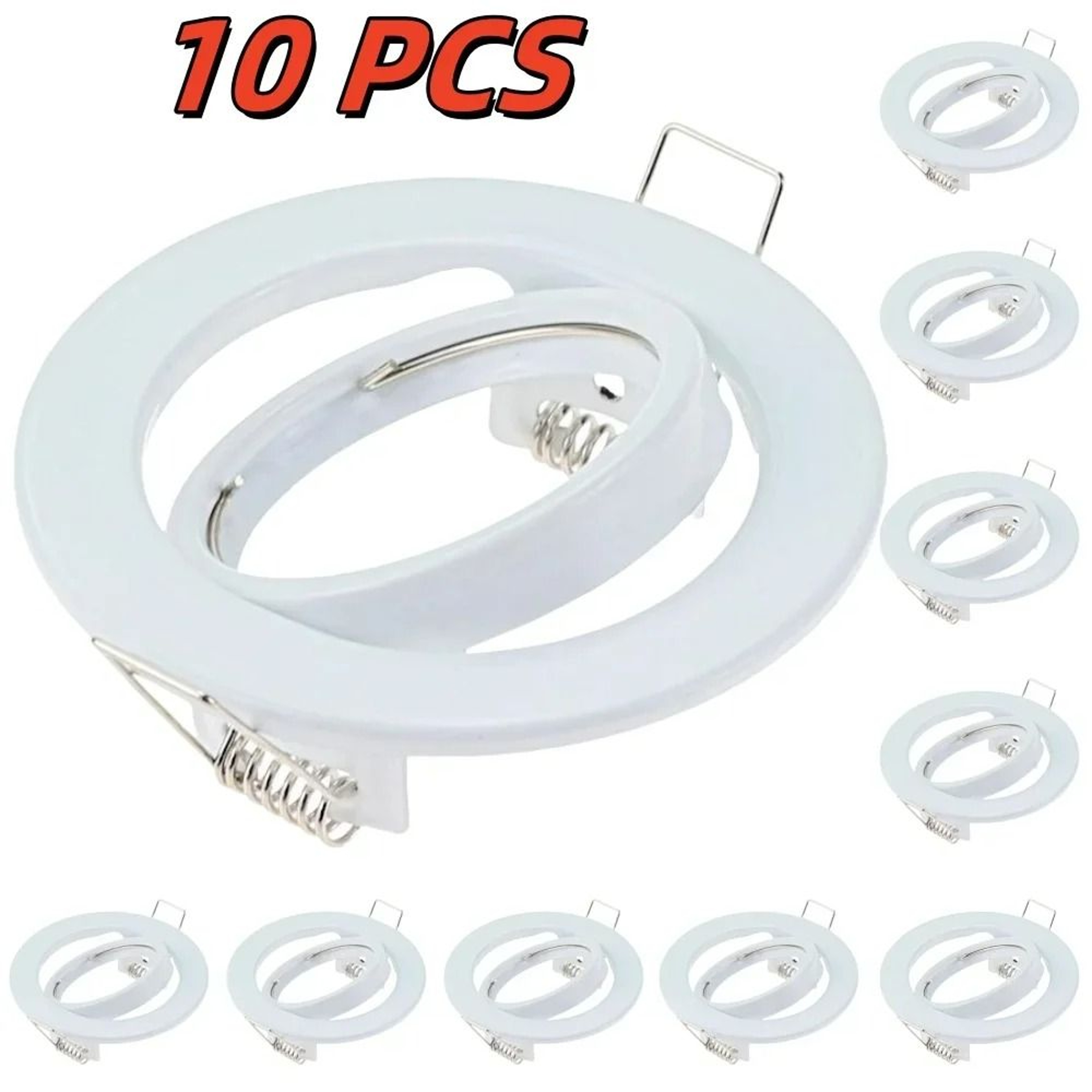 Recessed Downlight Housing Frames With GU10 Holder 10Pack 70mm Cutout 5