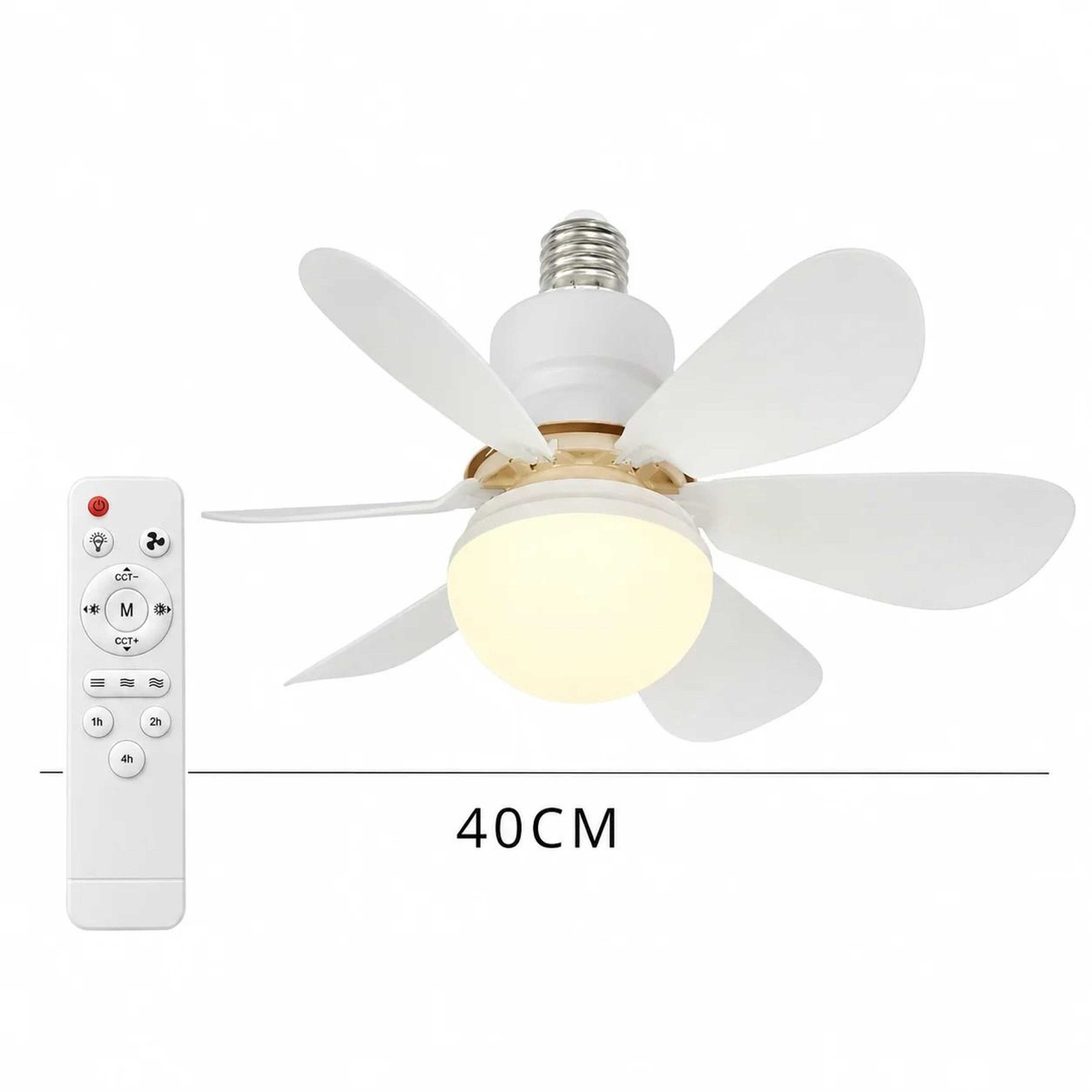 Modern 6Blade Silent LED Ceiling Fan Light With Remote 30W  40W 6