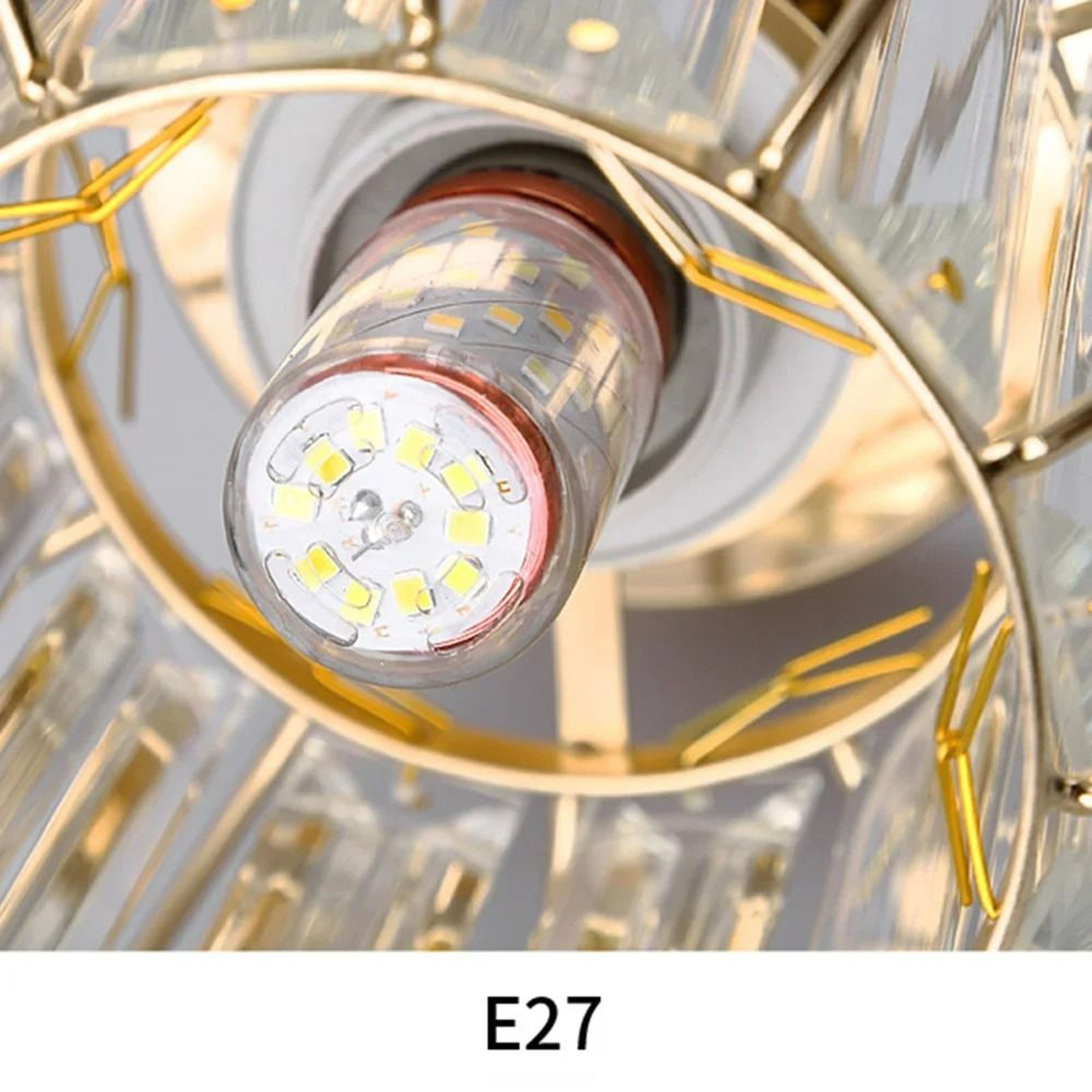 Modern Luxury Crystal Hanging LED Pendant Ceiling Light 4