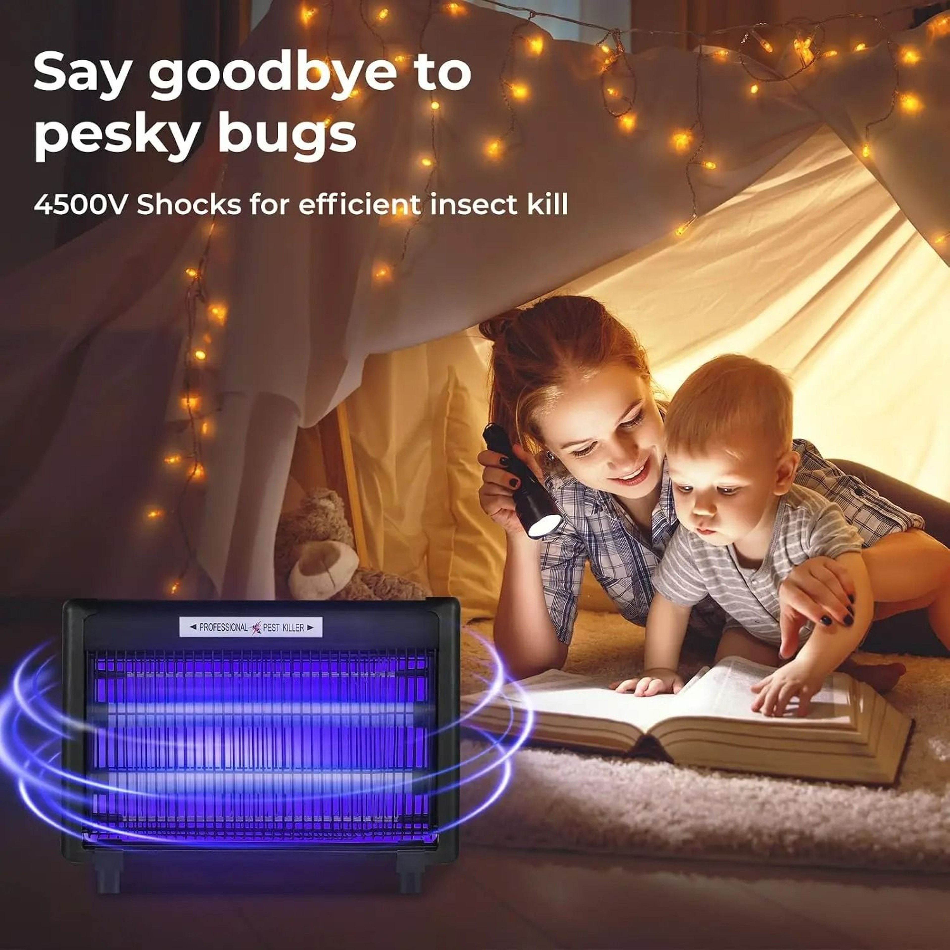 Solar Outdoor Mosquito Trap  Bug Zapper Lamp 2