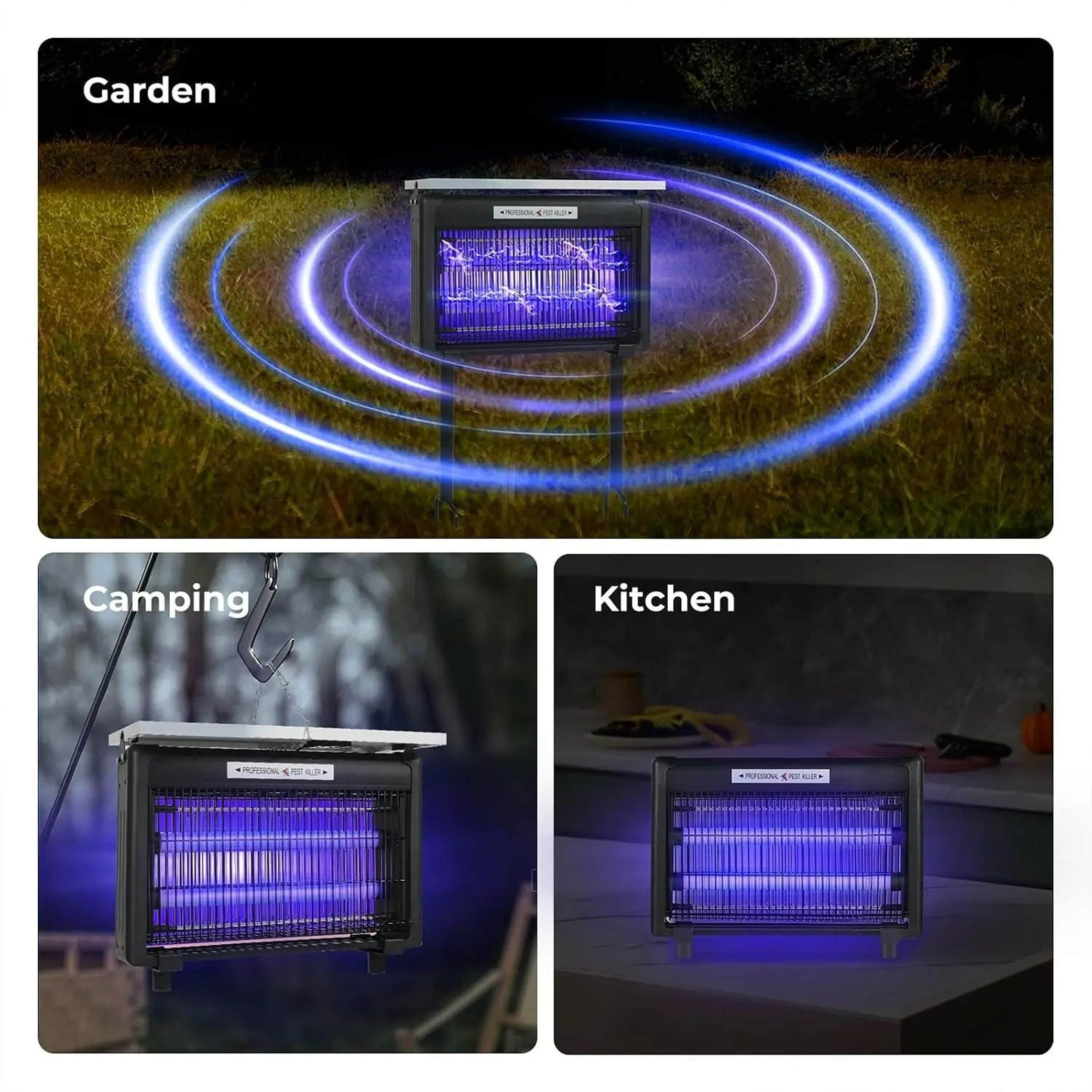 Solar Outdoor Mosquito Trap  Bug Zapper Lamp 5