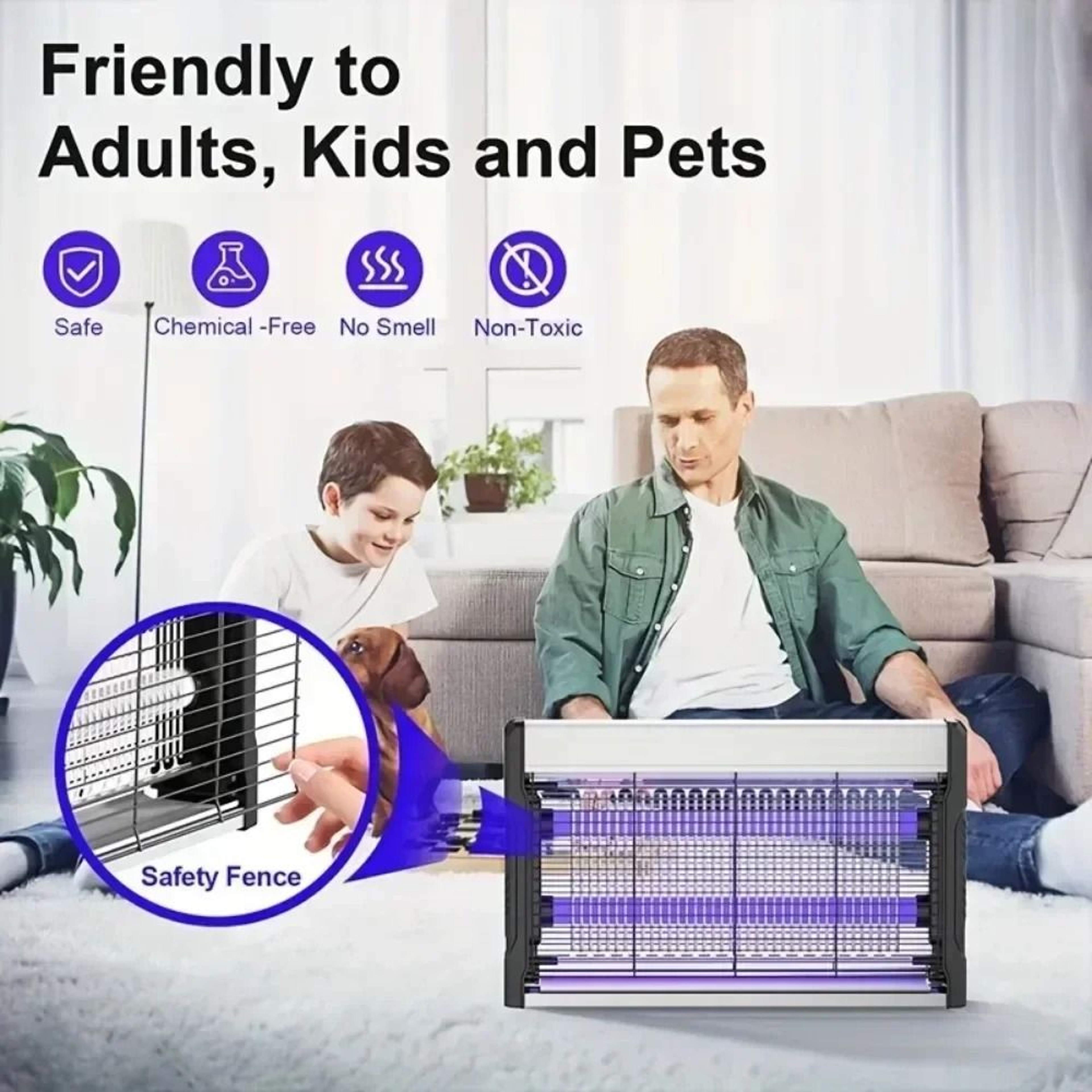 Commercial Photocatalyst UV Mosquito Killer  Silent Fly Trap 4