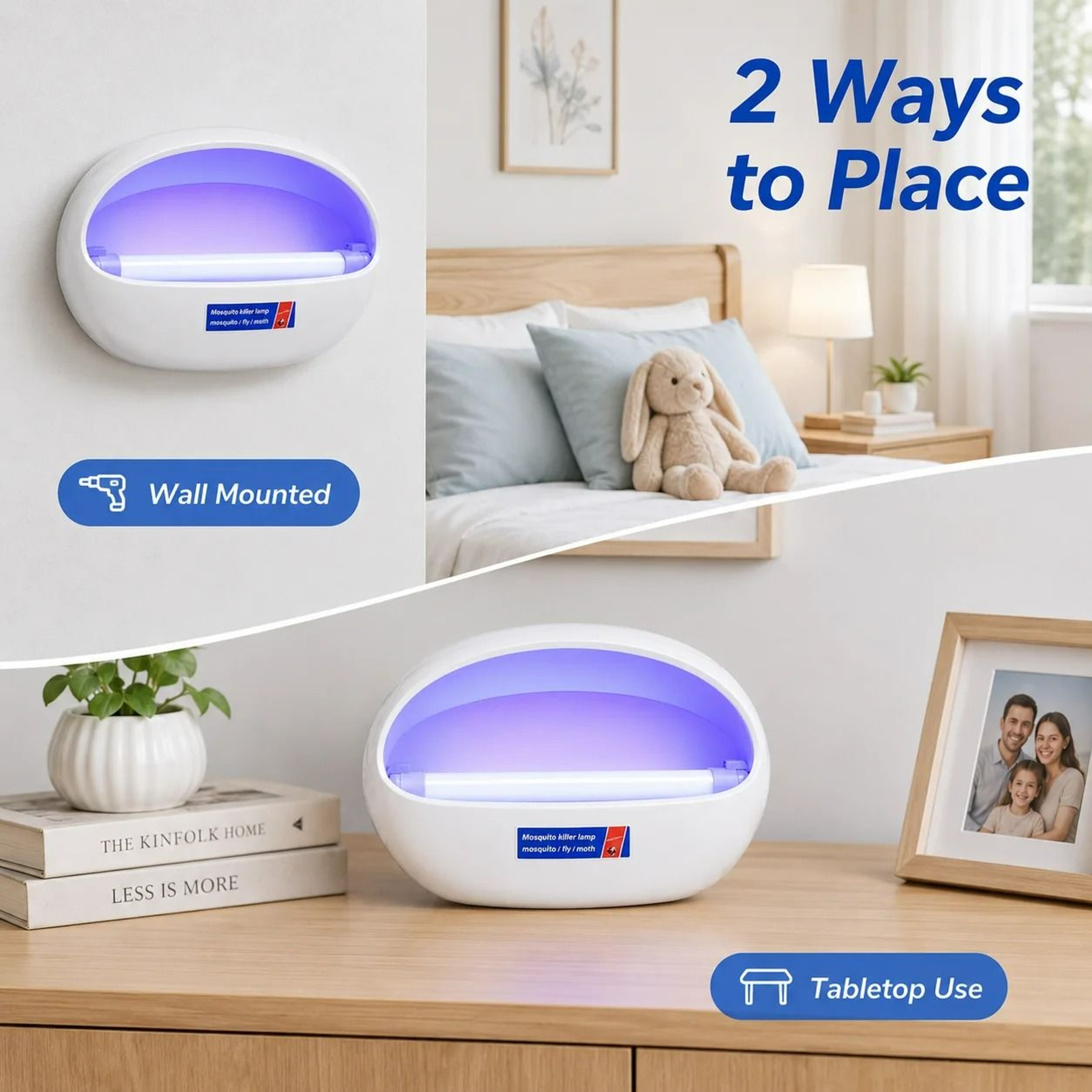 WallMounted Sticky Board Mosquito  Fly Killer Lamp 4W  8W 5