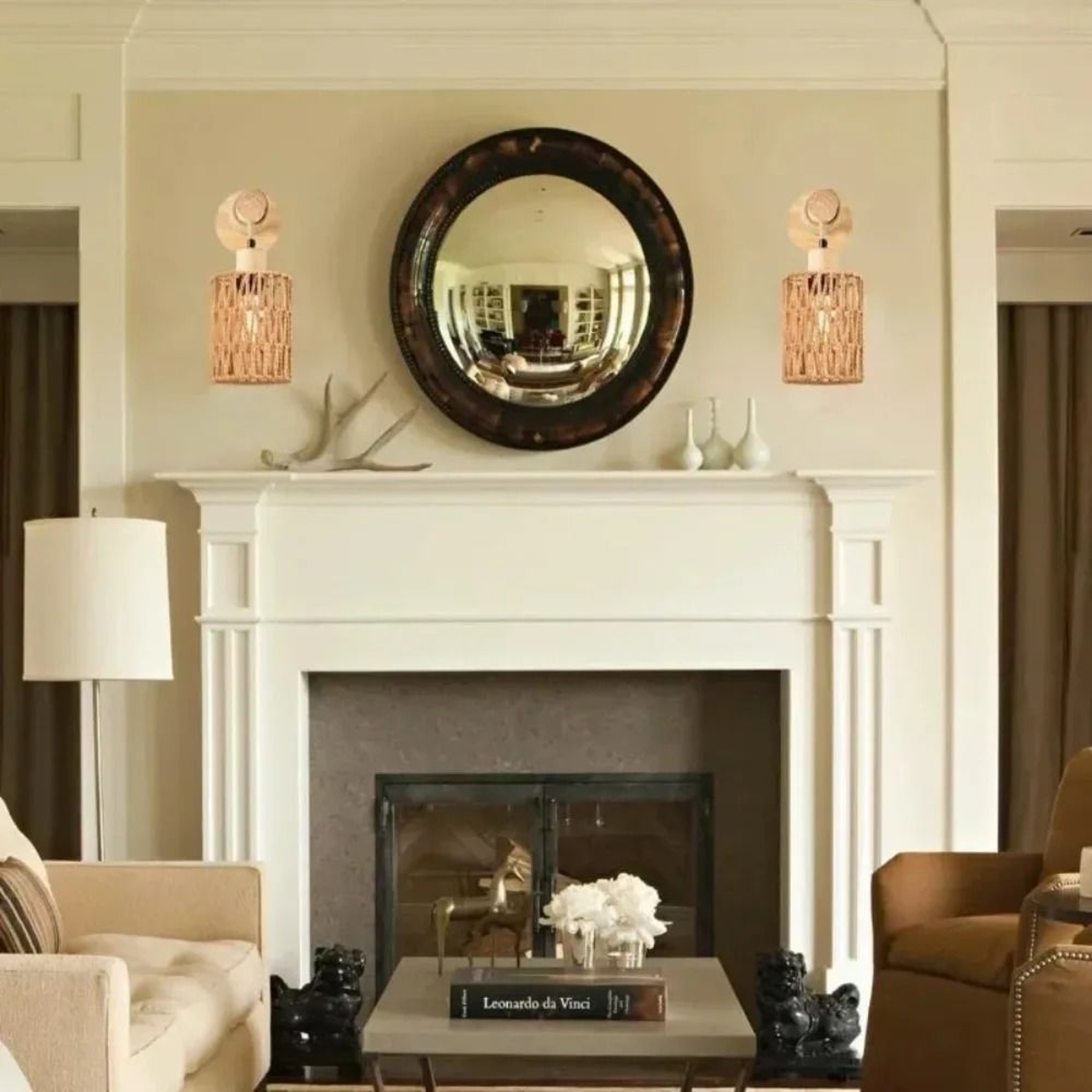 Chinese Style HandWoven Paper Rope LED Wall Lamp 2