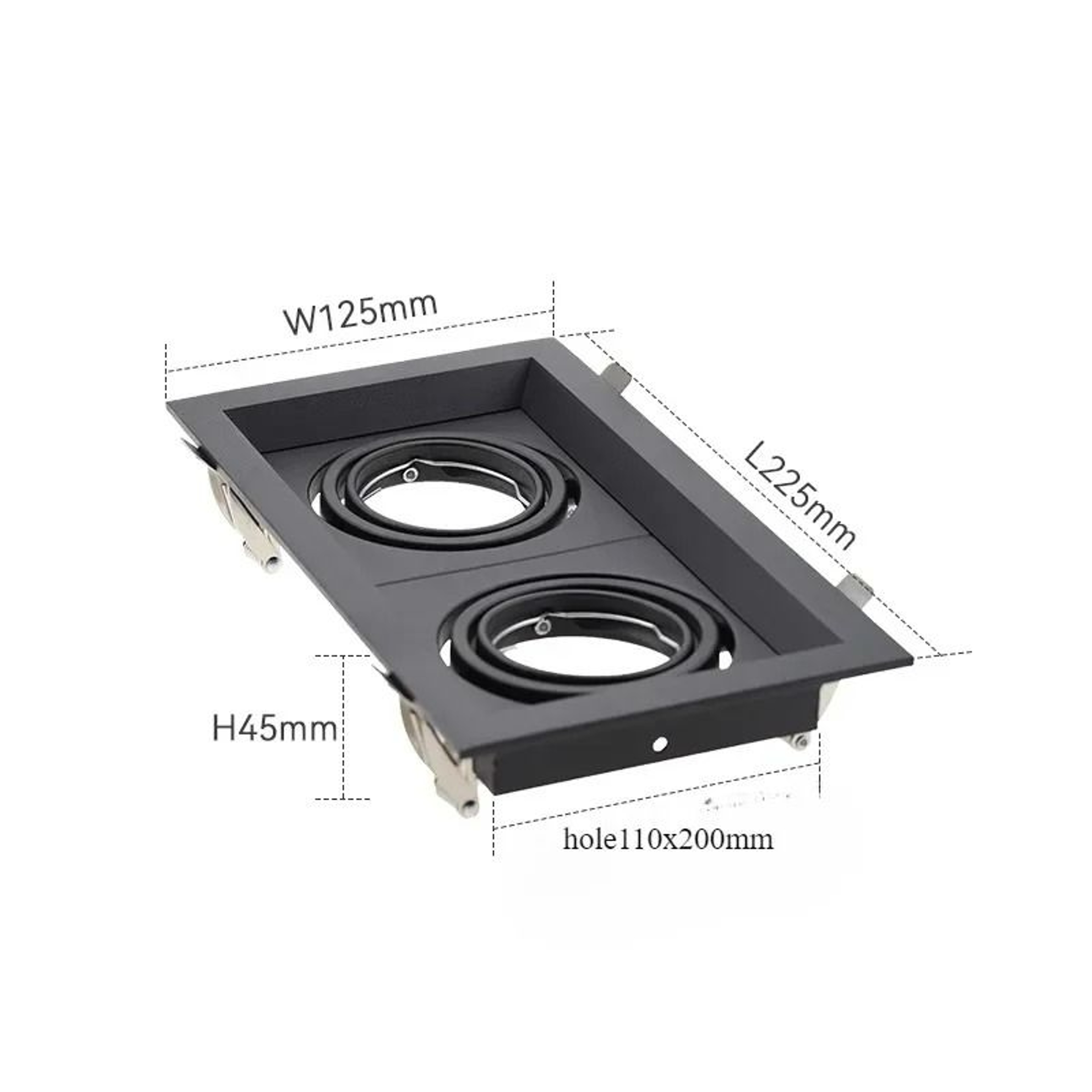 Aluminum Double Head Spotlight Frame GU10  MR16 Base 7