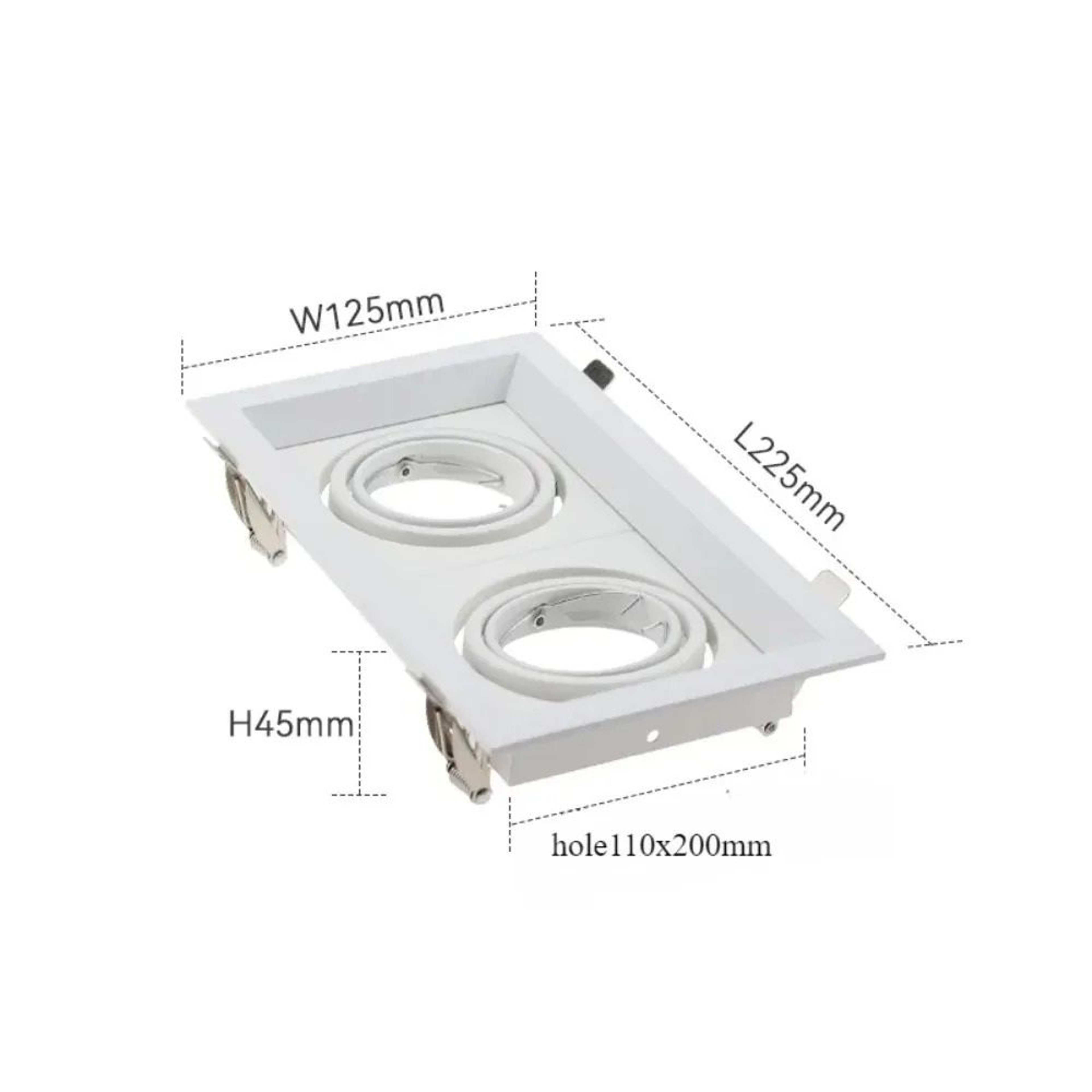 Aluminum Double Head Spotlight Frame GU10  MR16 Base 3