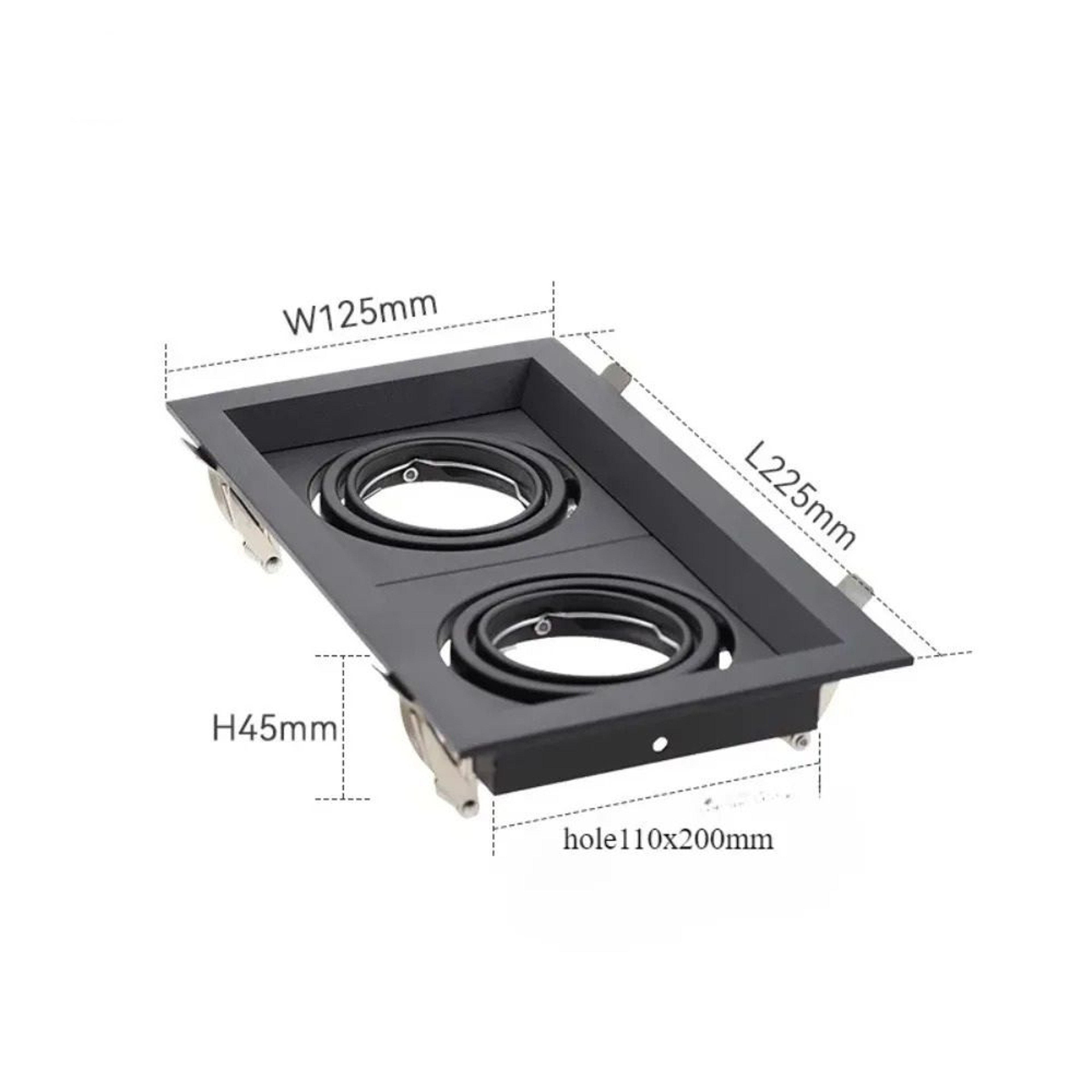 Aluminum Double Head Spotlight Frame GU10  MR16 Base 4