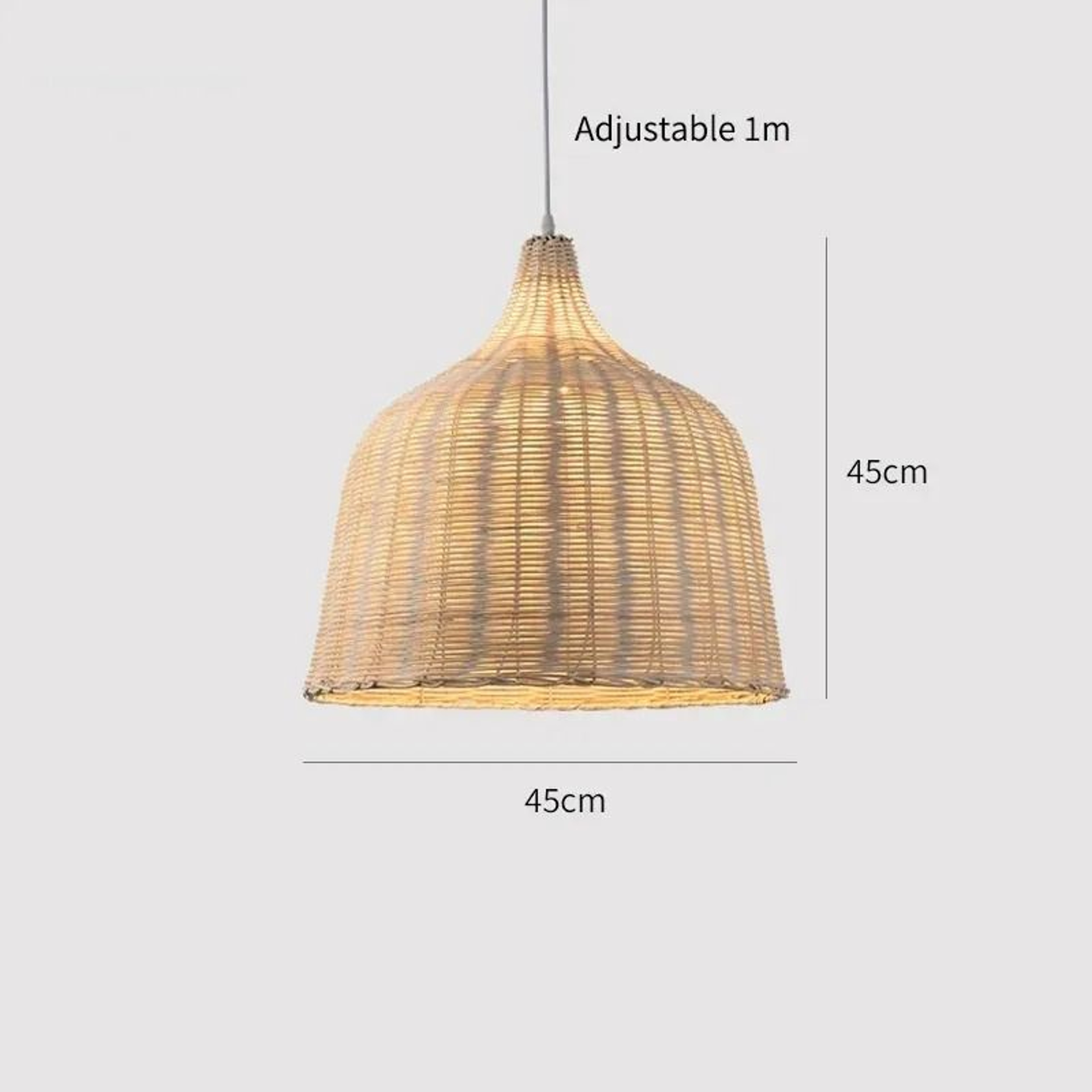 Boho HandWoven Wicker Pendant Light 8