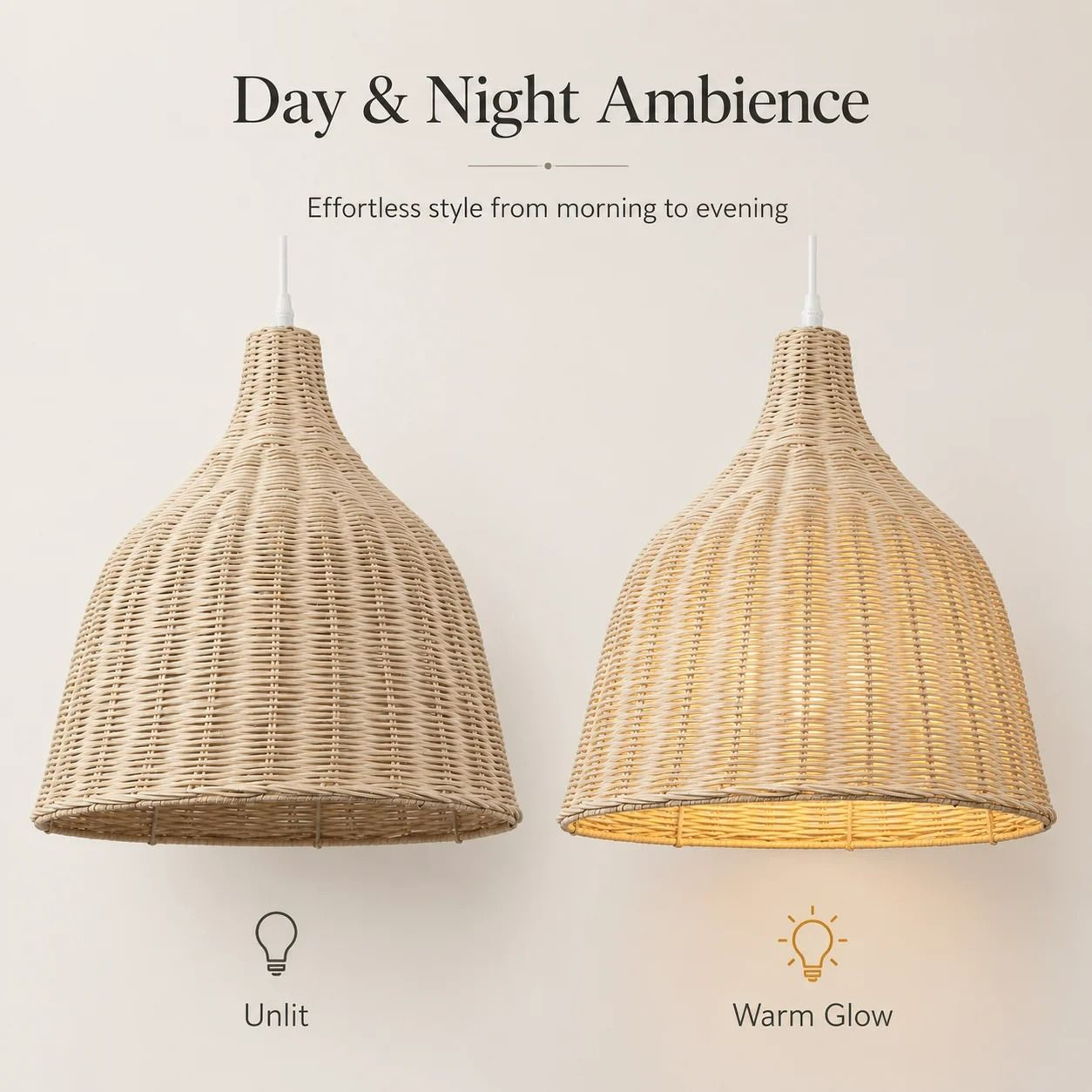 Boho HandWoven Wicker Pendant Light 2