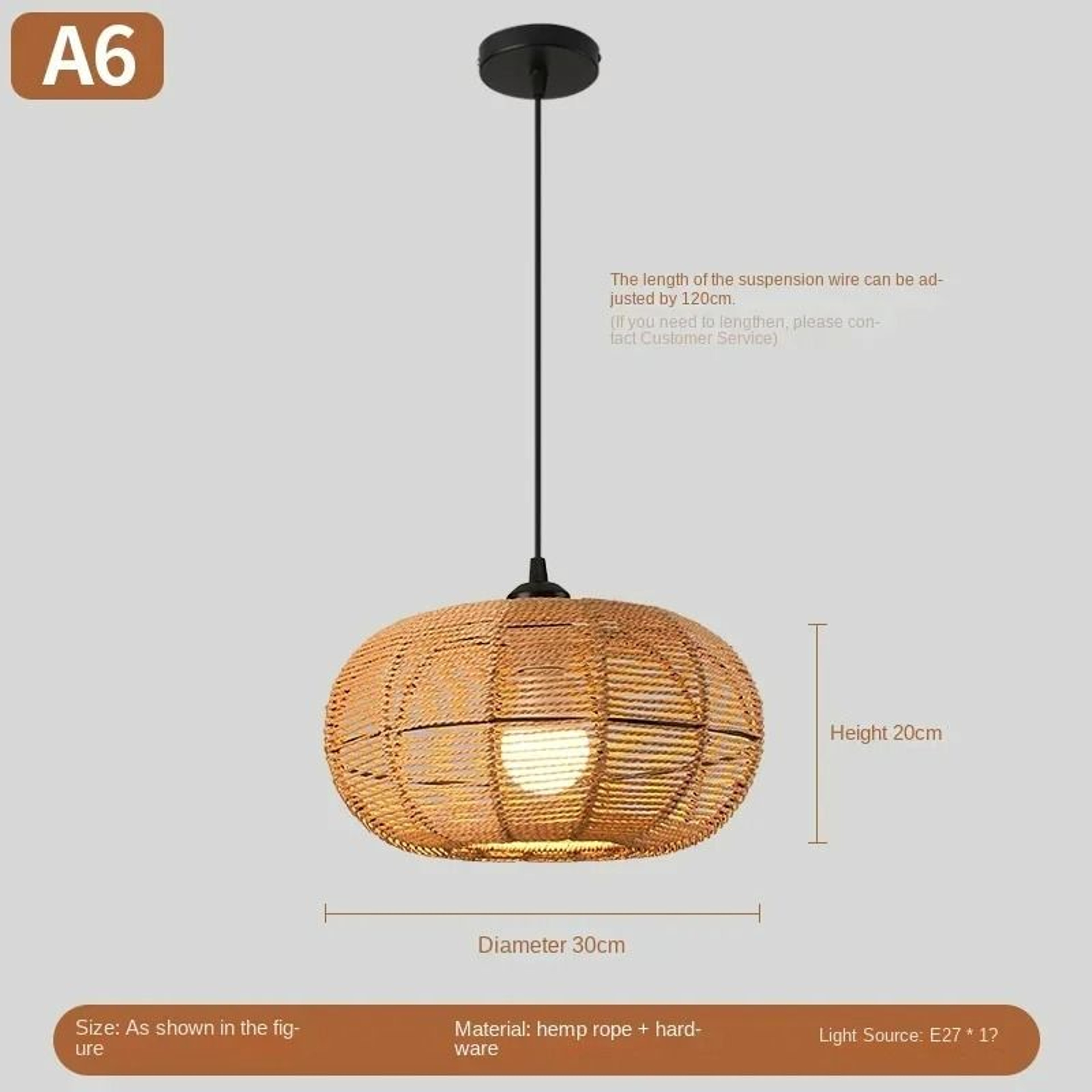 Modern Light Luxury HandWoven Rattan Pendant Light 7