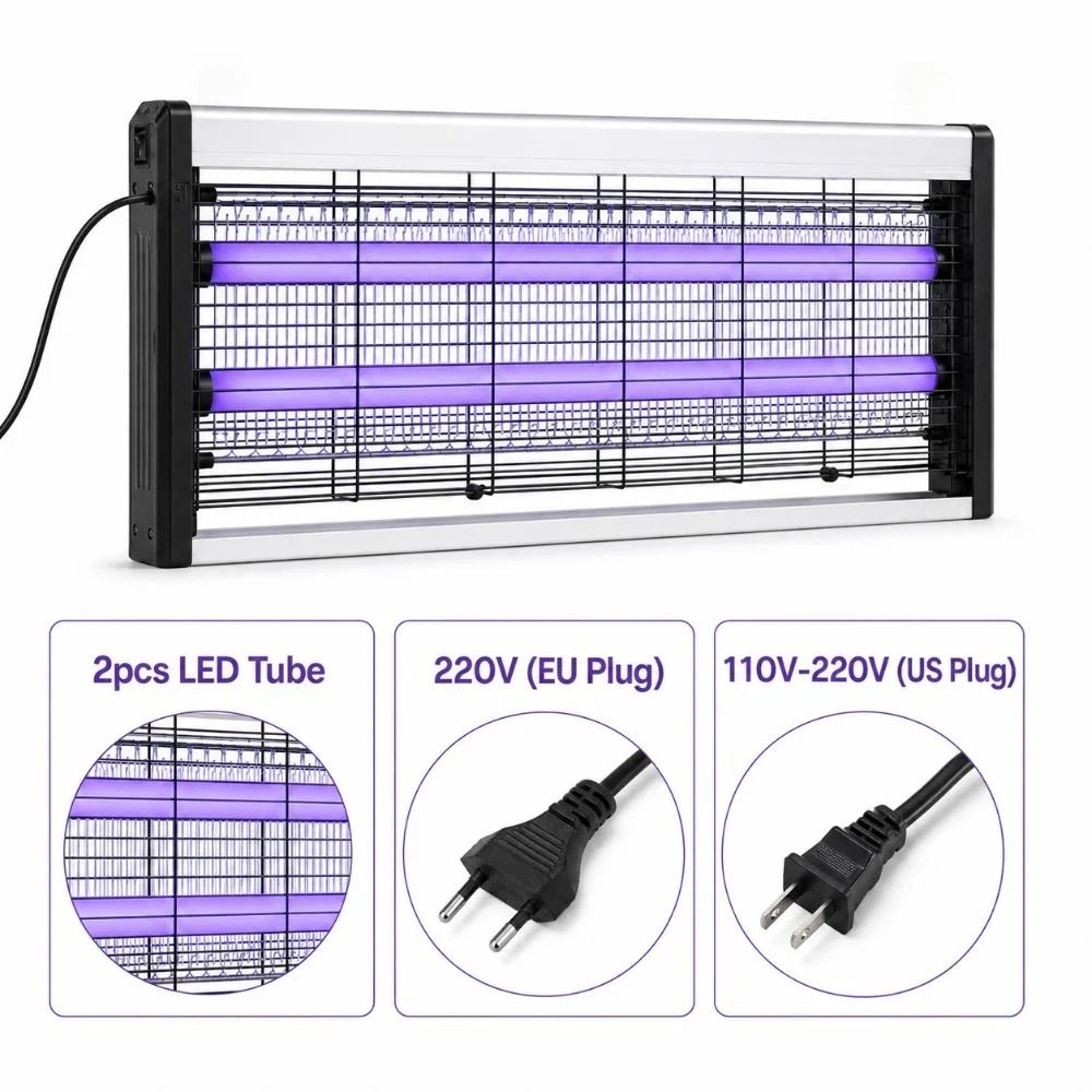 Electric Mosquito Trap Lamp  Indoor Insect Killer Silent Sticky Board 5