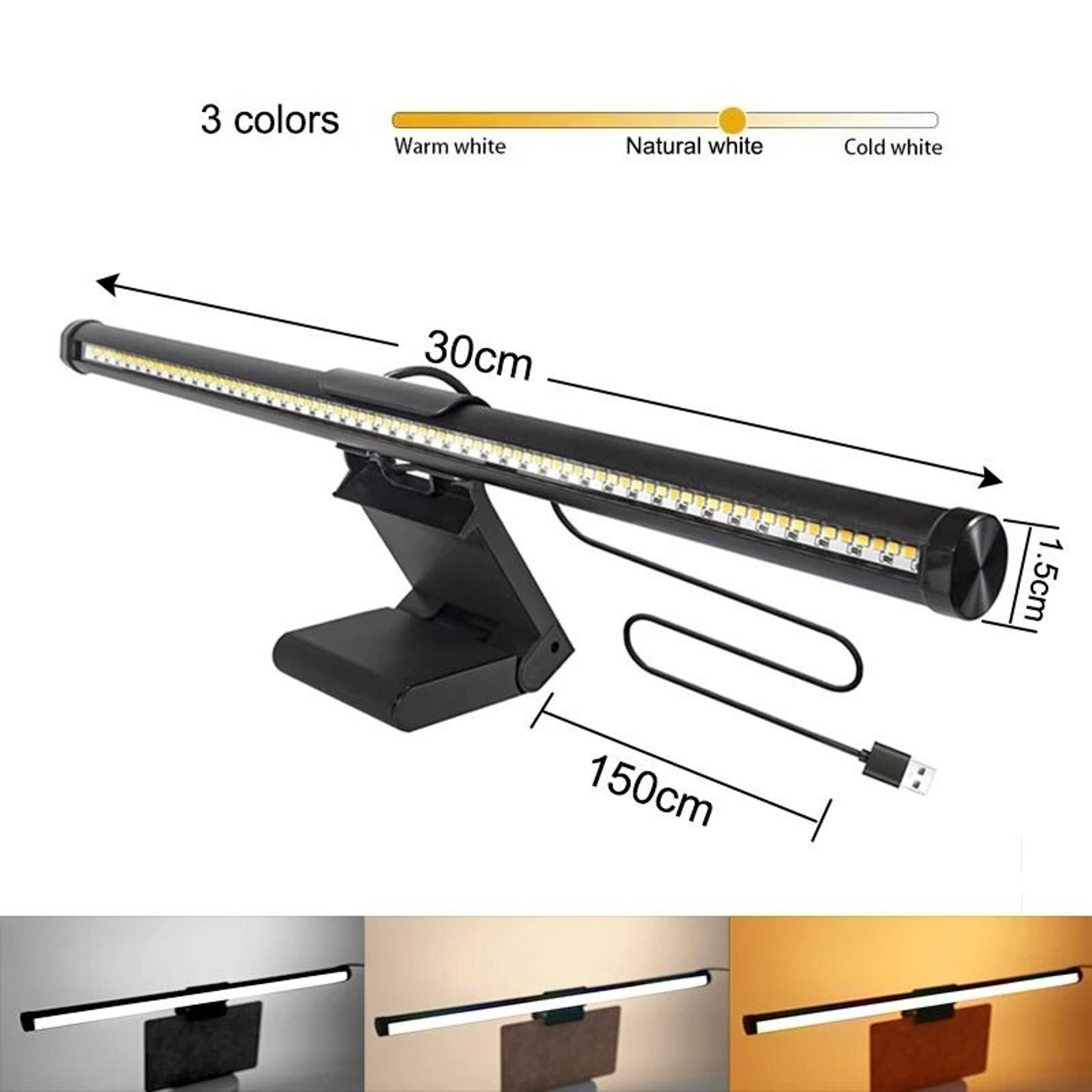 DC 5V Touch Control Screen Eye Protection Lamp With RGB Backlight 6