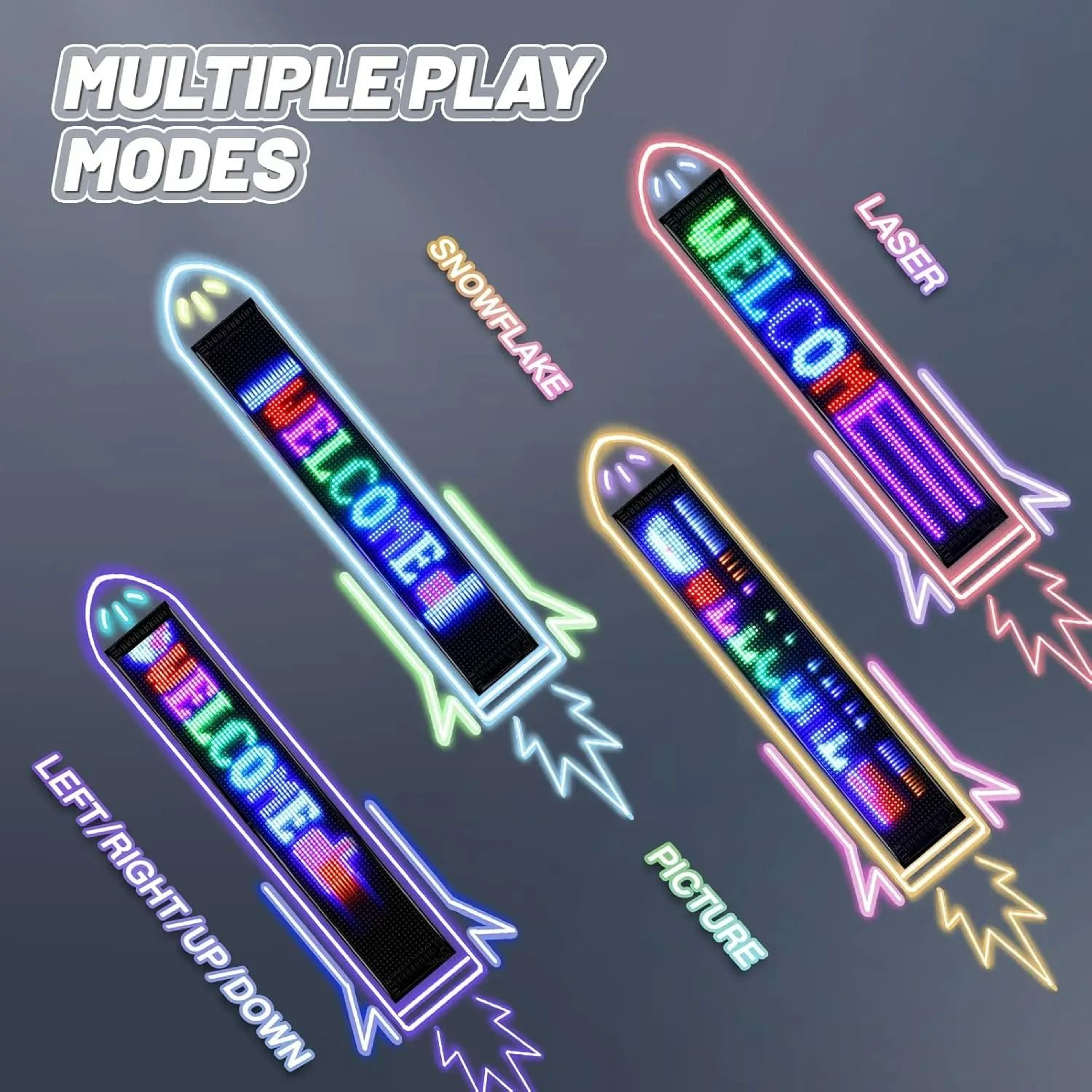 Programmable Flexible RGB LED Matrix Panel Scrolling Text  Animation Display With Mobile App 3